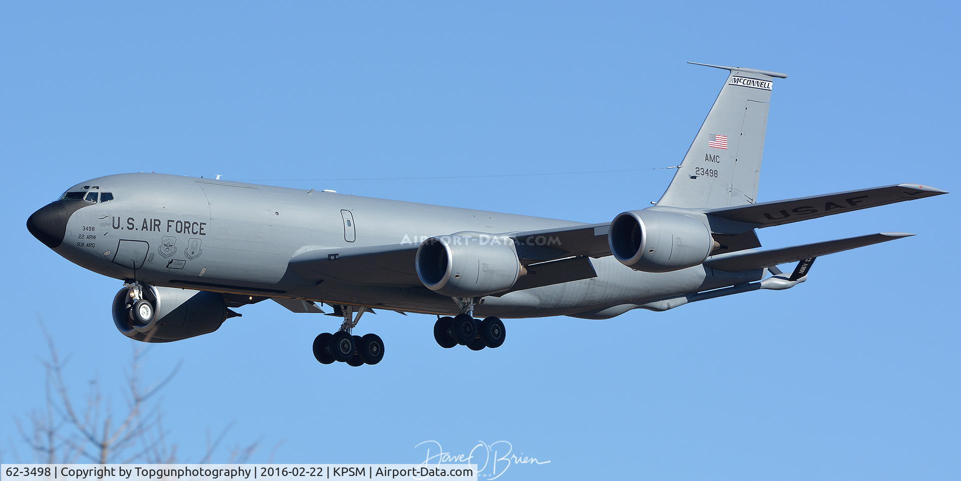 62-3498, 1963 Boeing KC-135R Stratotanker C/N 18481, SPUR41 returning