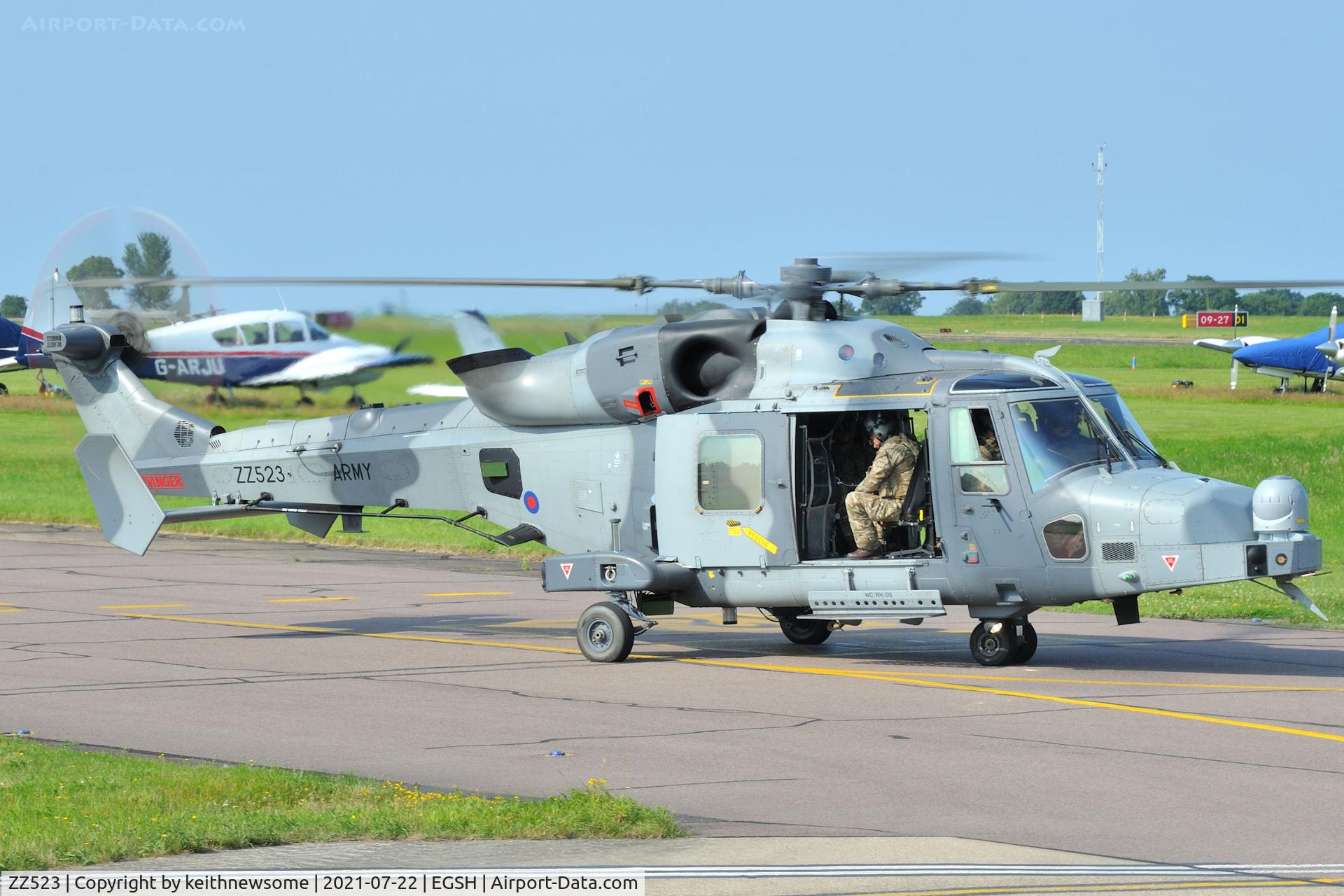 ZZ523, AgustaWestland AW-159 Wildcat AH.1 C/N 530, One of two visits today.