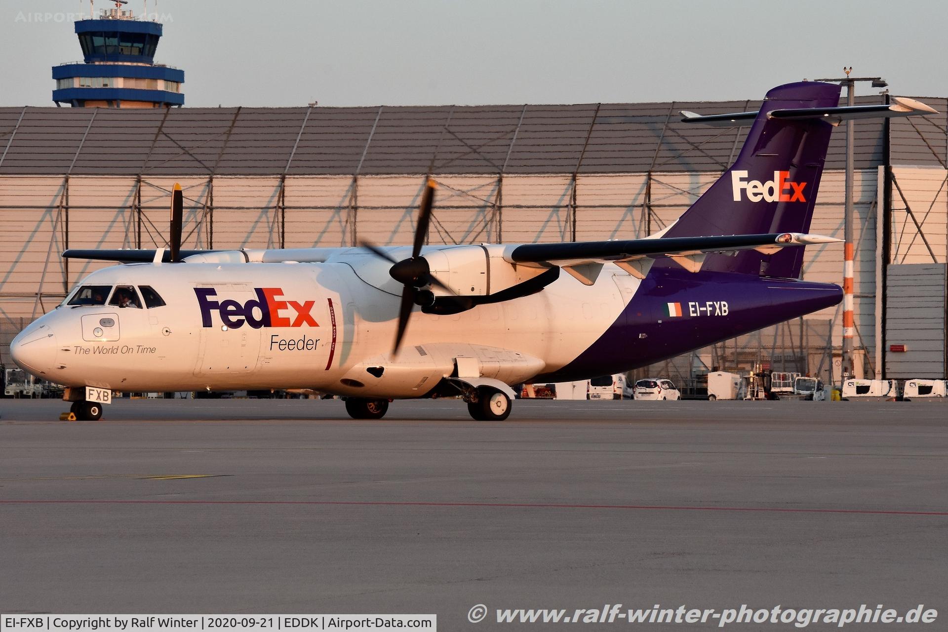 EI-FXB, 1991 ATR 42-300 C/N 243, ATR 42-300F AG ABR Air Contractors opby FedEx FedEx colours - 243 - EI-FXB - 21.09.2020 - CGN