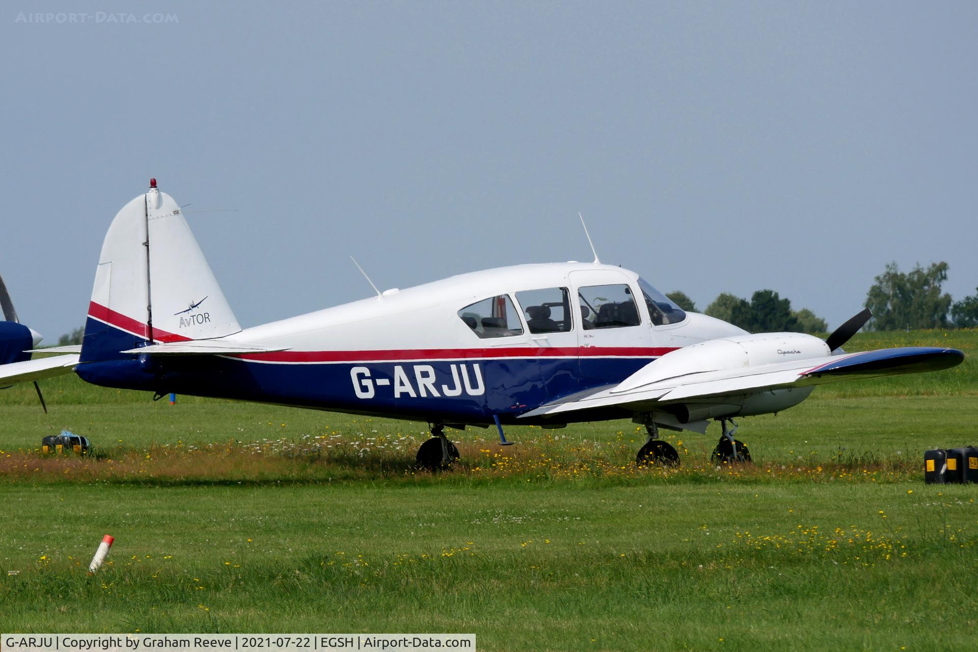 G-ARJU, 1961 Piper PA-23-160 Apache Apache C/N 23-1984, Parked at Norwich.