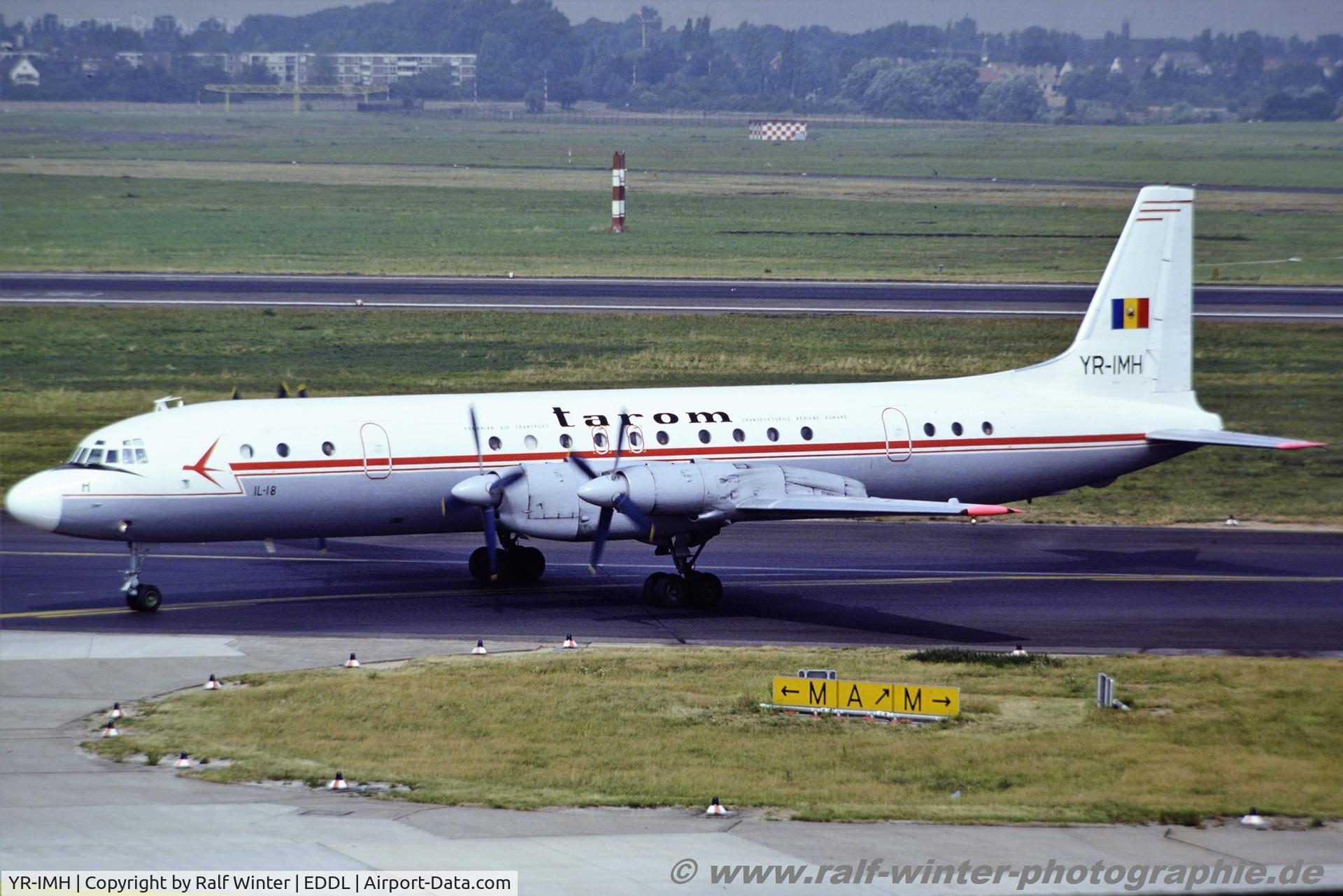 YR-IMH, 1965 Ilyushin IL-18V C/N 185008301, Ilyushin Il-18V - RO ROT Tarom crashed 13.08.1991 - 1850008301 - YR-IMH - 10.08.1989 - DUS