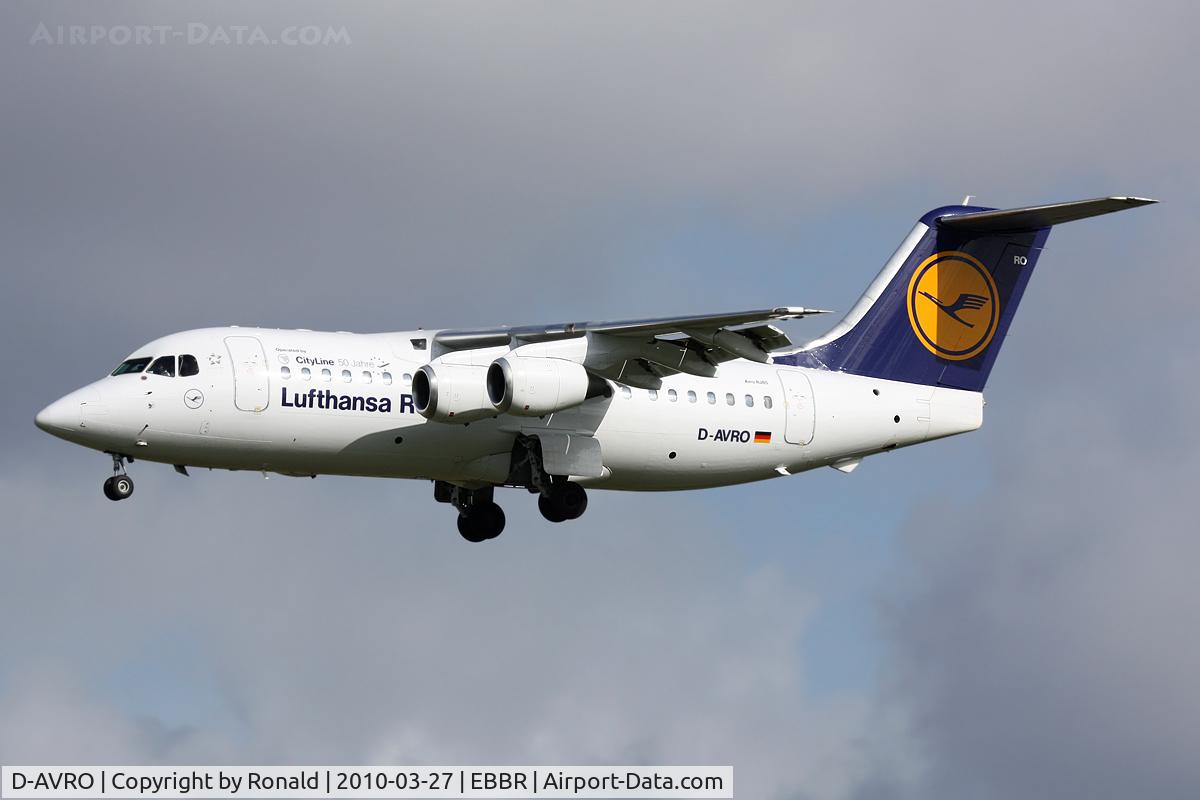 D-AVRO, 1994 British Aerospace Avro 146-RJ85 C/N E.2246, at bru