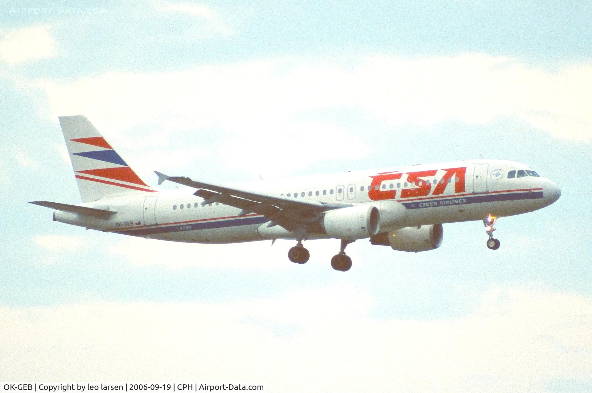 OK-GEB, 2001 Airbus A320-214 C/N 1450, Copenhagen 19.9.2006