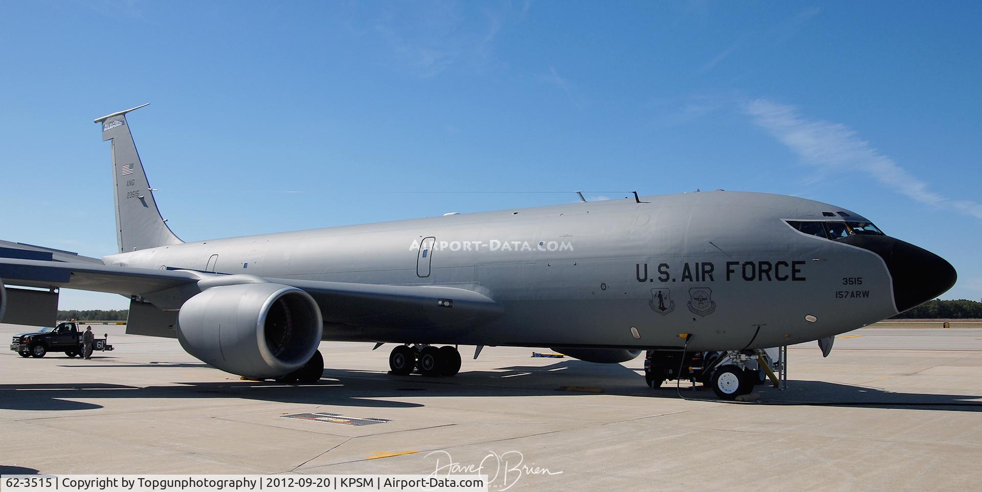 62-3515, 1962 Boeing KC-135R Stratotanker C/N 18498, PACK11 waiting to meet up with a Dover C-17 over the Atlantic