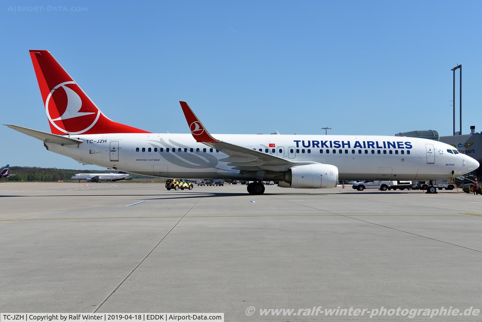 TC-JZH, 2016 Boeing 737-8F2 C/N 60029, Boeing 737-8F2(W) - TK THY Turkish Airlines - 60029 - TC-JZH - 18.04.2019 - CGN