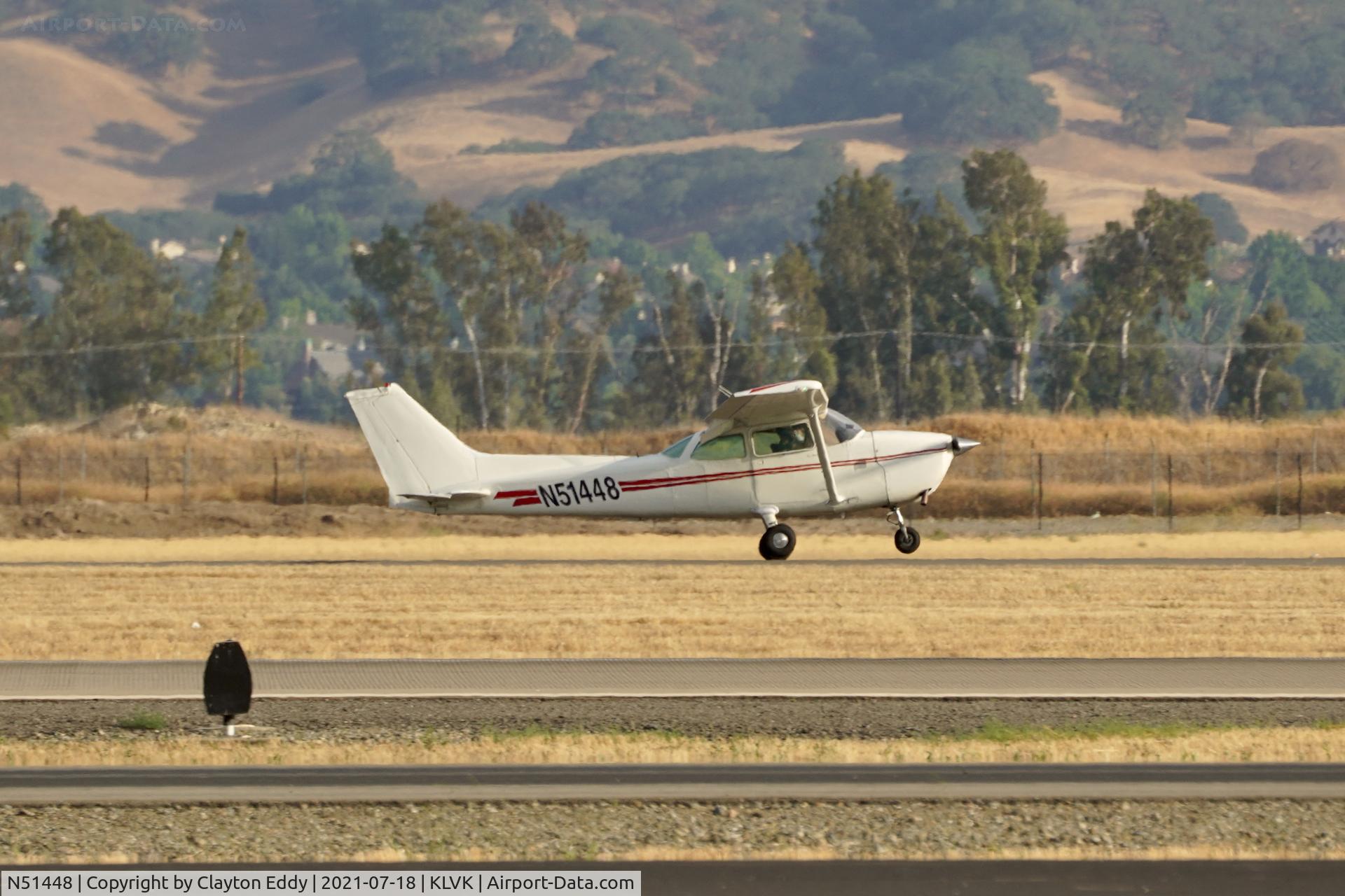 N51448, 1980 Cessna 172P C/N 17274313, Livermore Airport California 2021.