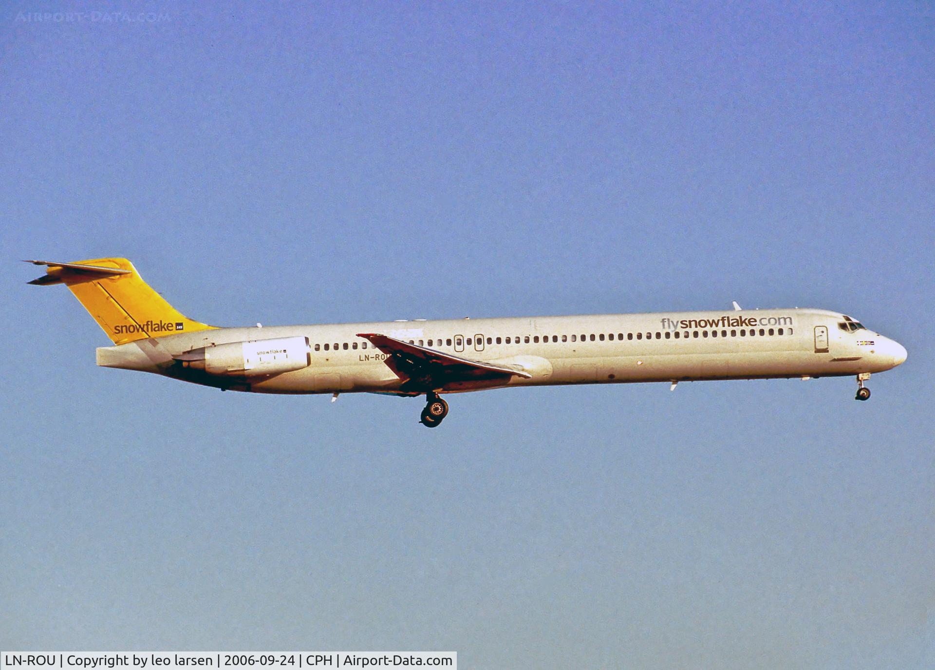 LN-ROU, 1986 McDonnell Douglas MD-82 (DC-9-82) C/N 49424, Copenhagen 24.9.2006