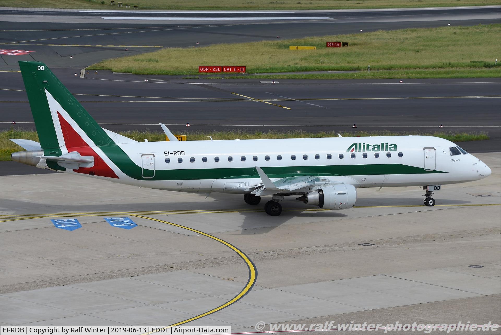 EI-RDB, 2011 Embraer 175LR (ERJ-170-200LR) C/N 17000331, Embraer ERJ-175STD 170-200 - CYL Alitalia Cityliner ''Parco Nazionale dello Stelvio'  - 17000331 - EI-RDB - 13.06.2019 - DUS