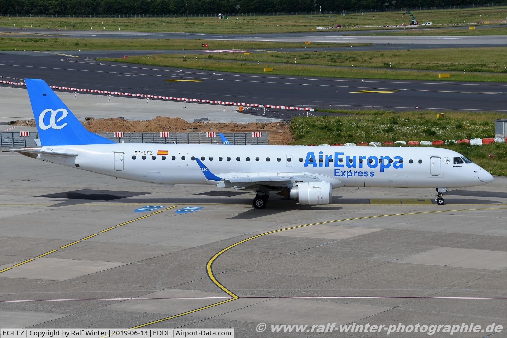 EC-LFZ, 2010 Embraer 195LR (ERJ-190-200LR) C/N 19000357, Embraer ERJ-195LR 190-200LR - UX AEA Air Europa - 19000357 - EC-LFZ - 13.06.2019 - DUS