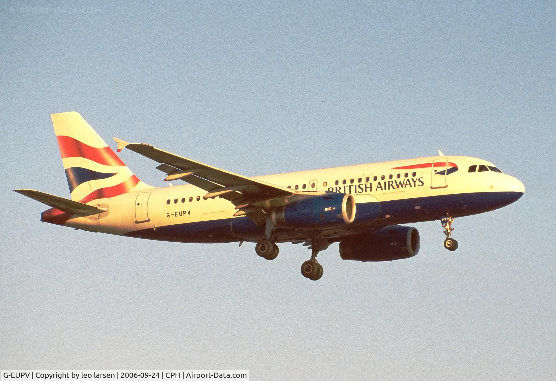 G-EUPV, 2001 Airbus A319-131 C/N 1423, Copenhagen 24.9.2006