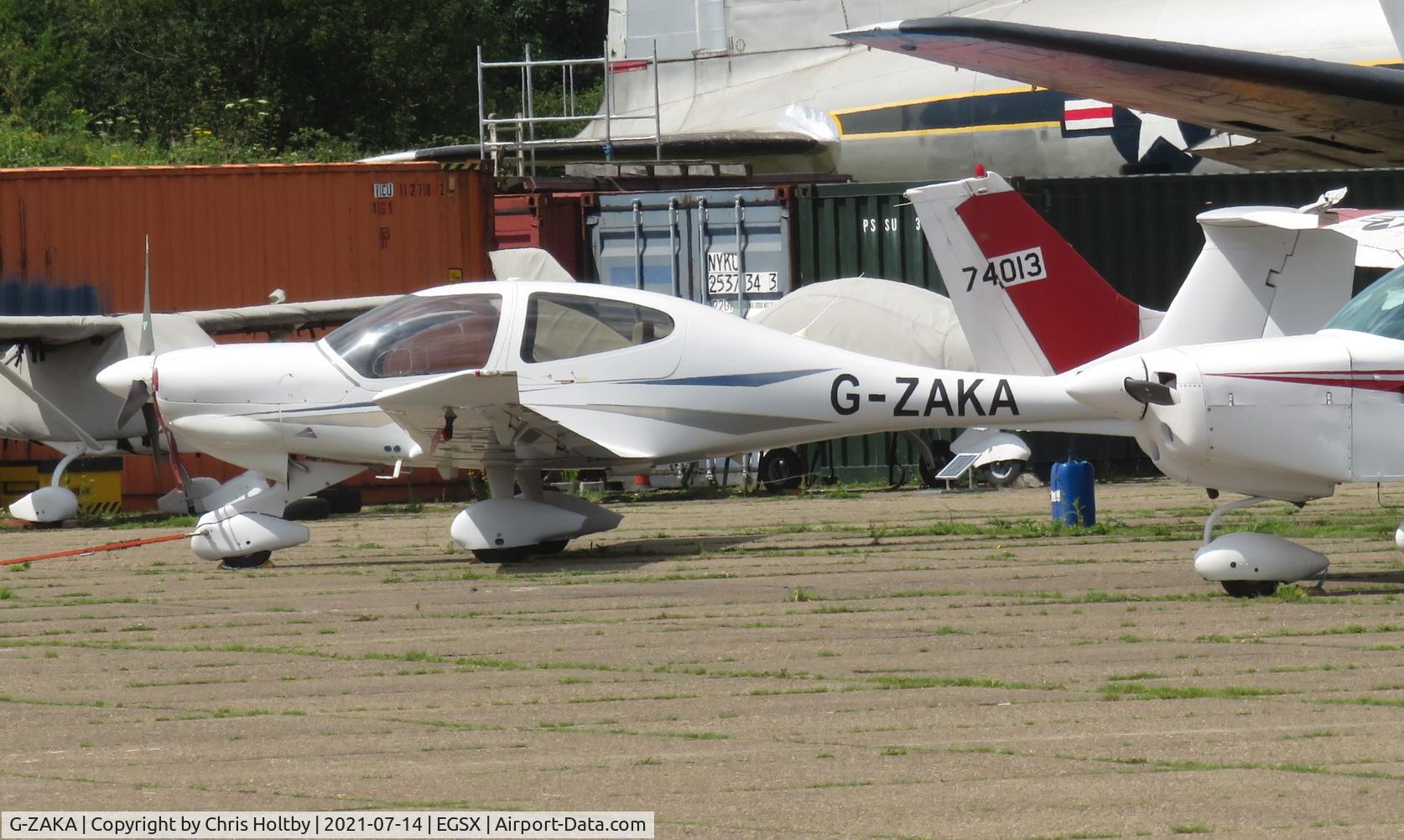 G-ZAKA, 2007 Diamond DA-40D Diamond Star C/N D4.290, Parked at North Weald