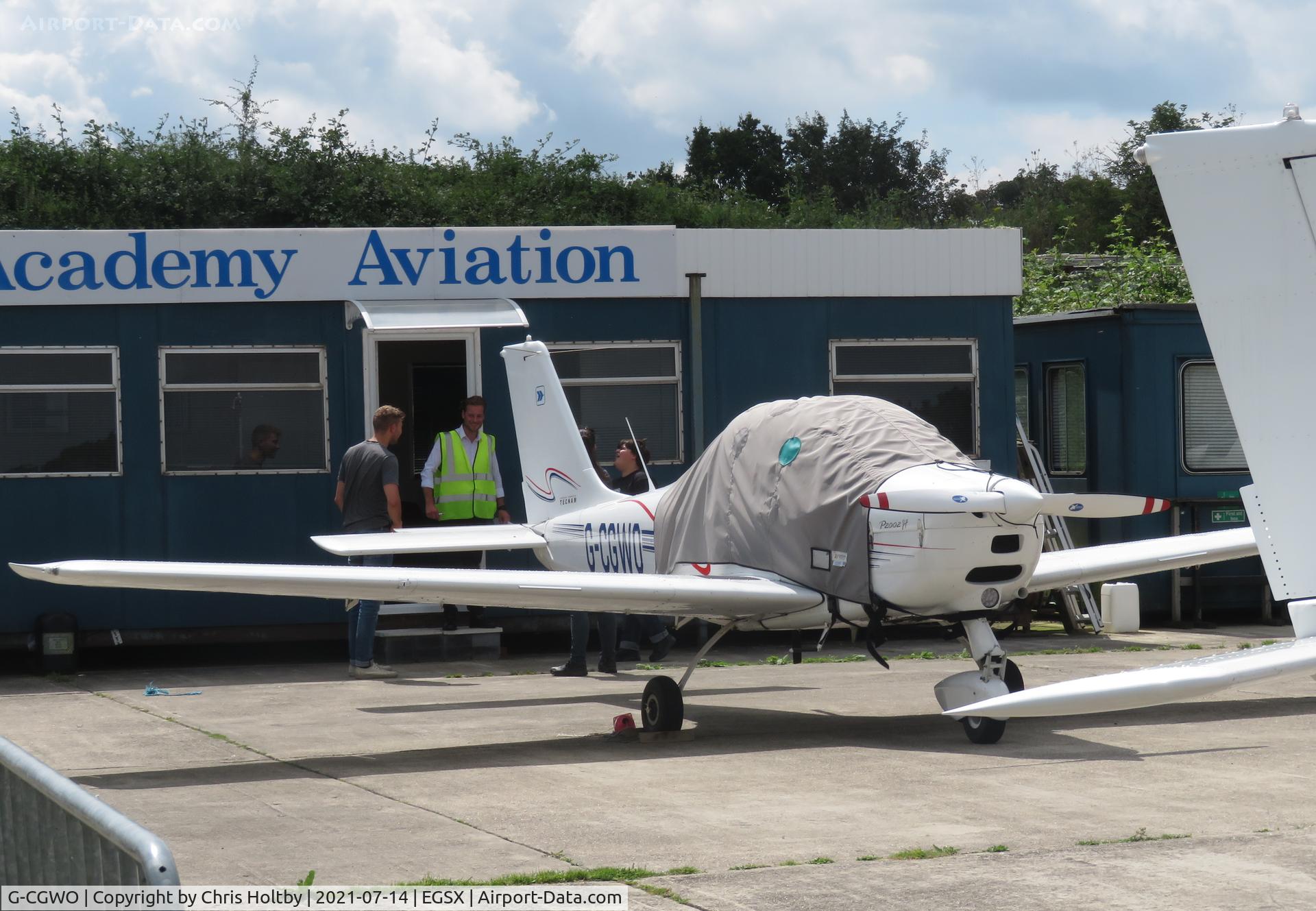 G-CGWO, 2011 Tecnam P-2002JF Sierra C/N 168, Parked at it's base at North Weald, Essex.