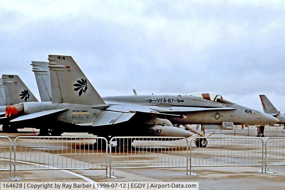 164628, 1991 McDonnell Douglas F/A-18C Hornet C/N 1045/C257, 164628   McDonnell Douglas F/A-18C Hornet [C257] (United States Navy) RNAS Yeovilton~G @ 12/07/1996