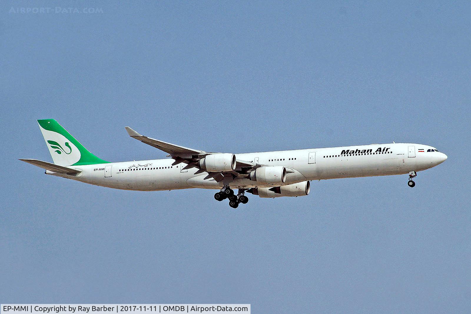 EP-MMI, 2002 Airbus A340-642 C/N 416, EP-MMI   Airbus A340-642 [416] (Mahan Air) Dubai Int'l~A6 11/11/2017