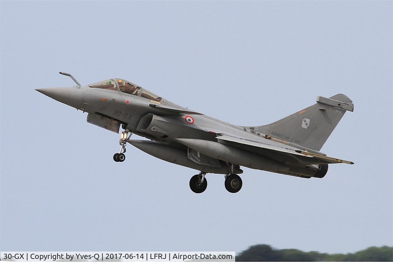 30-GX, 2014 Dassault Rafale C C/N 145, Dassault Rafale C, Take off rwy 26, Landivisiau Naval Air Base (LFRJ) Tiger Meet 2017