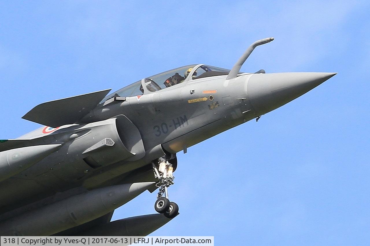 318, Dassault Rafale B C/N 318, Dassault Rafale C, Short approach rwy 08, Landivisiau Naval Air Base (LFRJ) Tiger Meet 2017