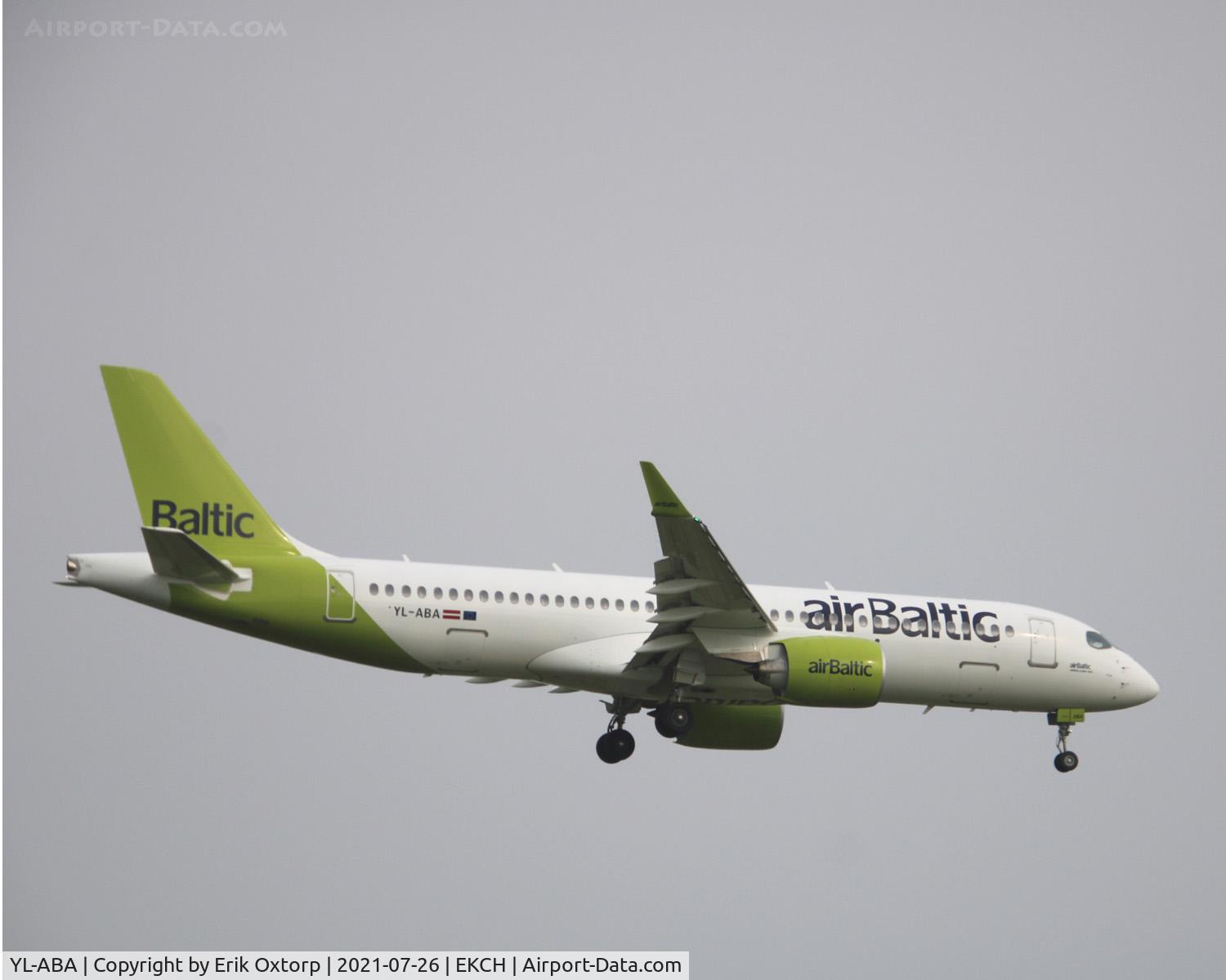 YL-ABA, 2021 Airbus A220-300 C/N 55121, YL-ABA landing rw 04L