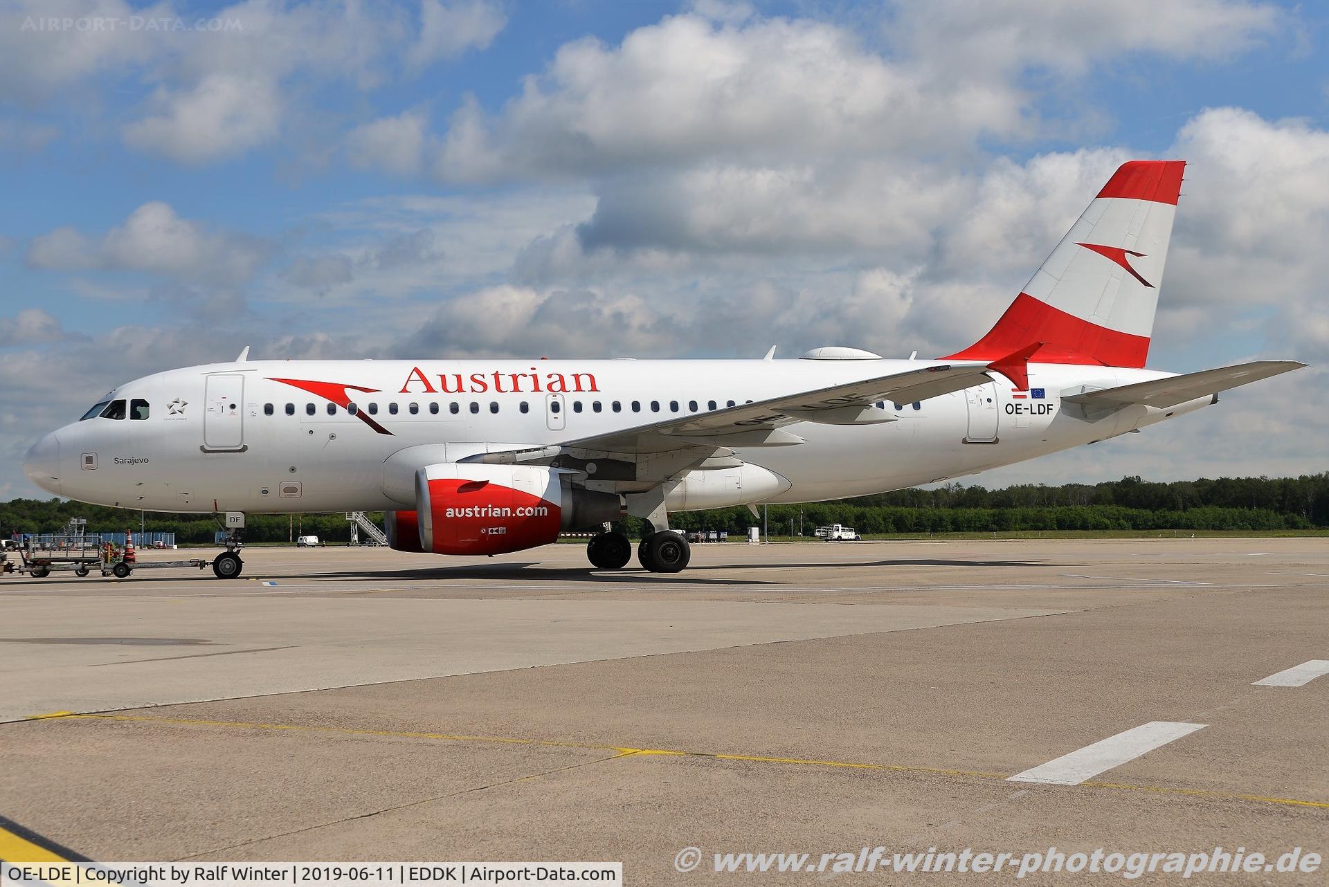 OE-LDE, 2005 Airbus A319-112 C/N 2494, Airbus A319-112 - OS AUA Austrian Airlines 'Baku'- 2494 - OE-LDE - 11.06.2019 - CGN