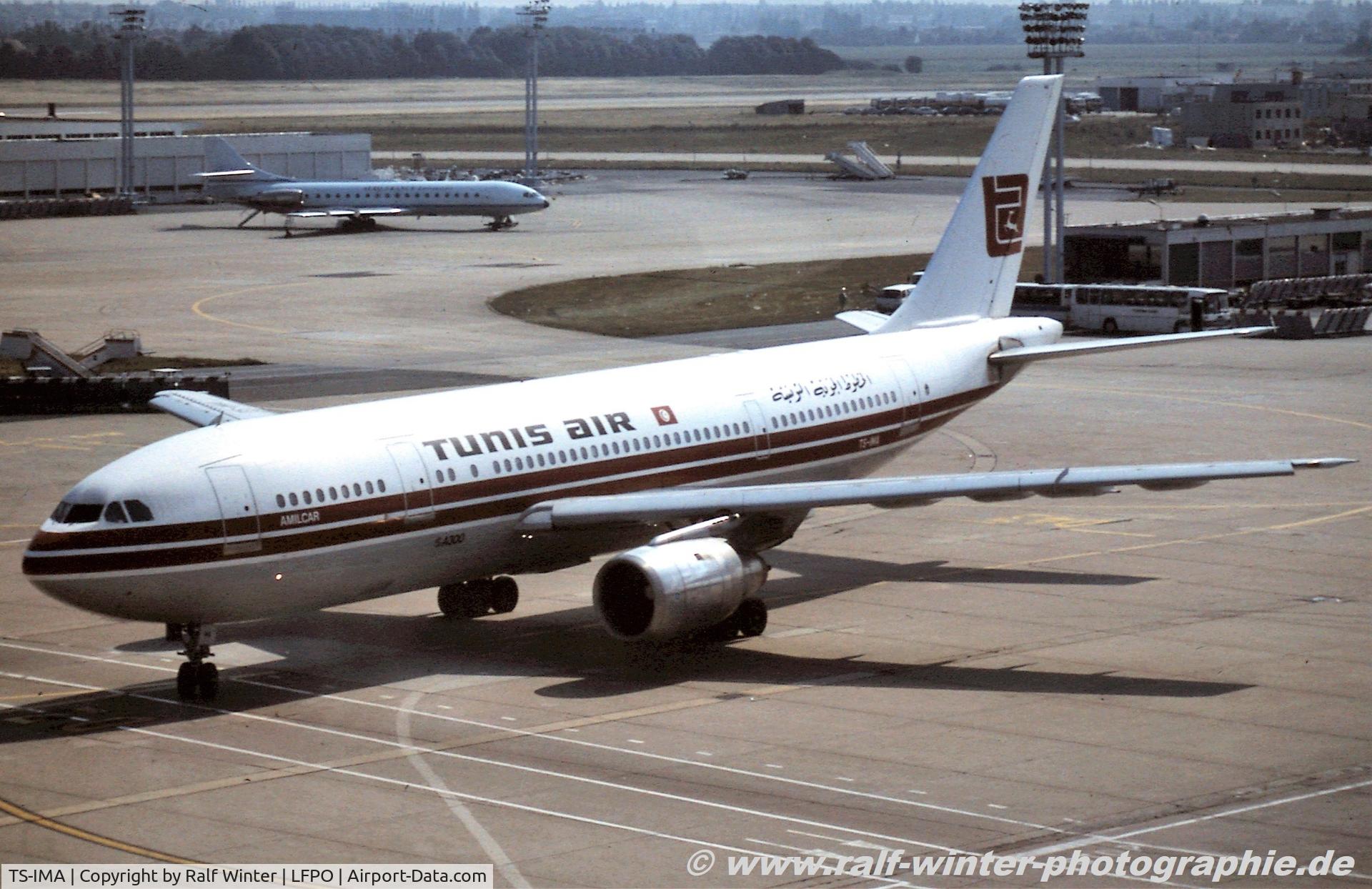 TS-IMA, 1982 Airbus A300B4-203 C/N 188, Airbus A300-203 - TU TAR Tunis Air 'Amilcar'- 188 - TS-IMA - 1990 - LFPO
