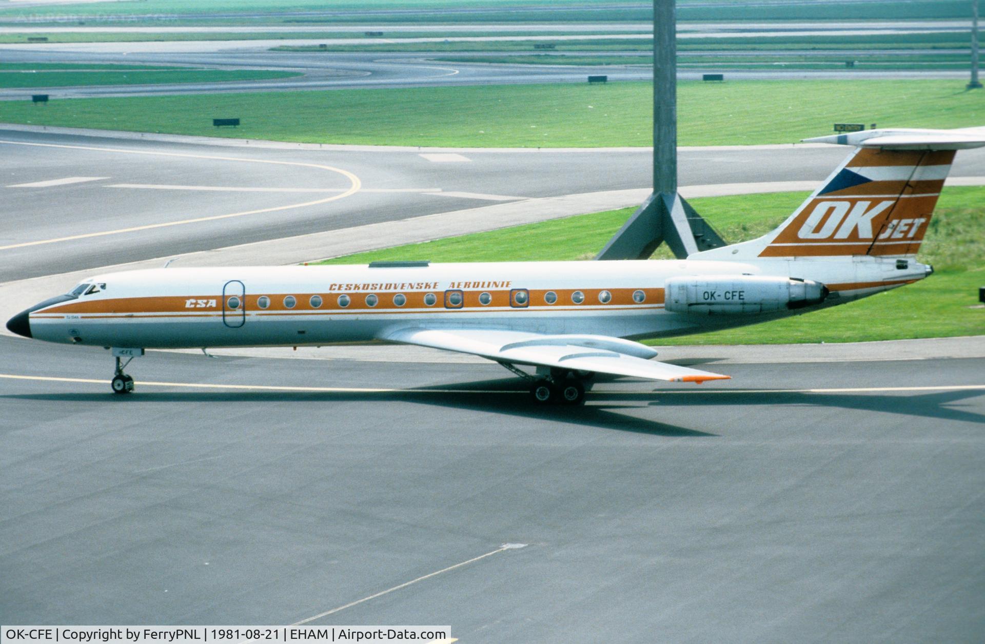OK-CFE, 1972 Tupolev Tu-134A C/N 2351602, CSA Tu134