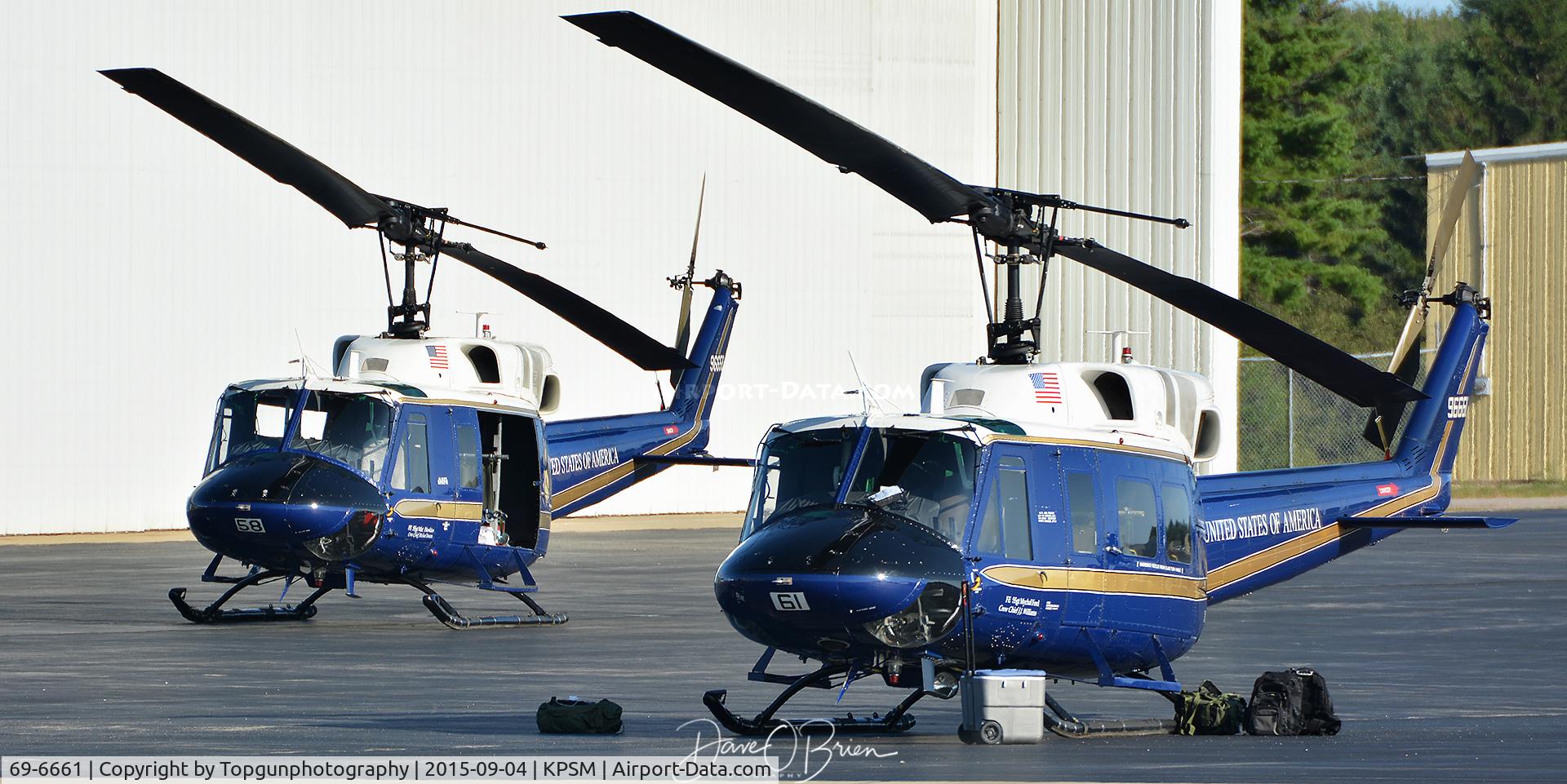 69-6661, Bell UH-1N Iroquois C/N 31067, Working out of PSM for the weekend
