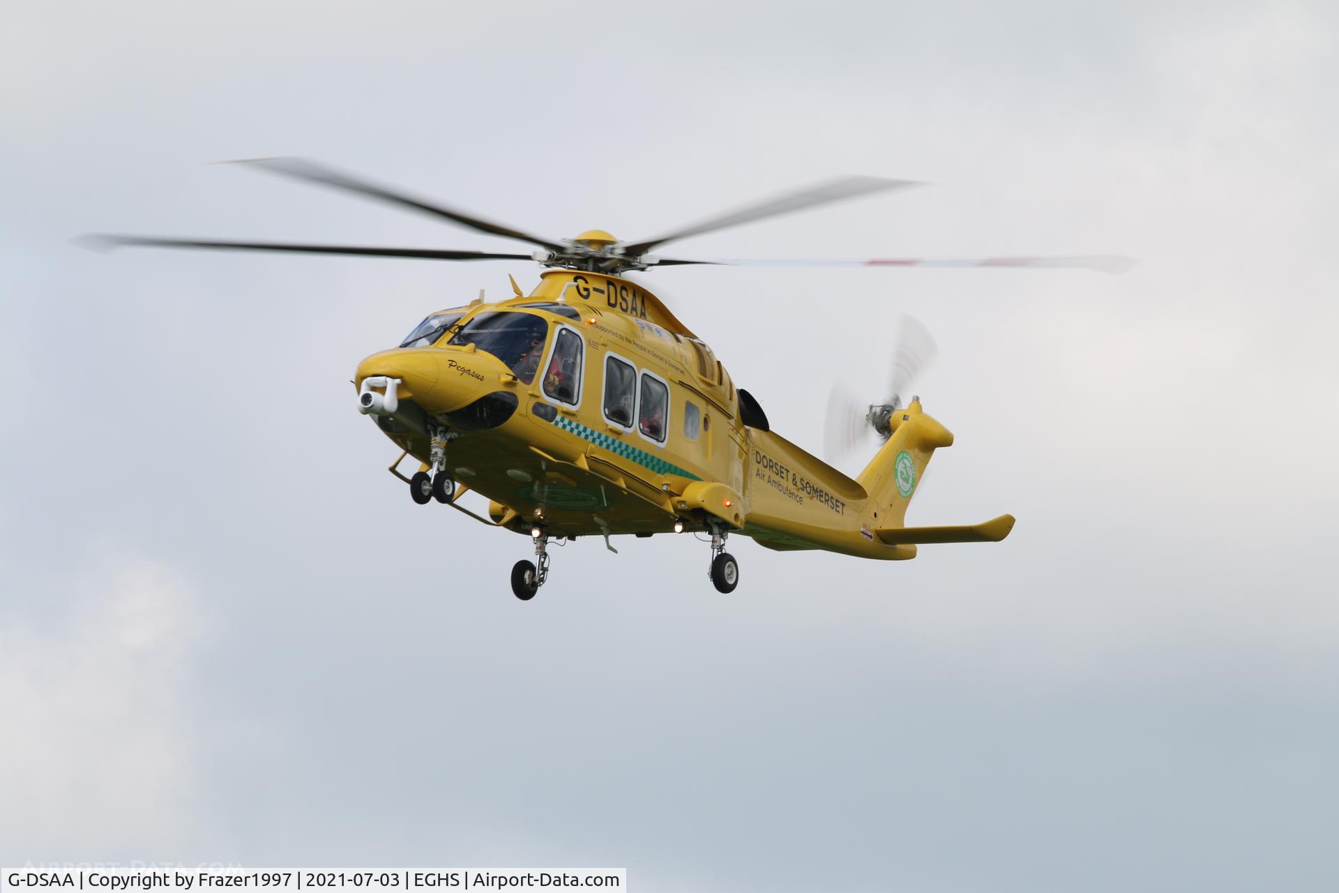 G-DSAA, 2016 Leonardo AW-169 C/N 69027, Returning to Henstridge Airport