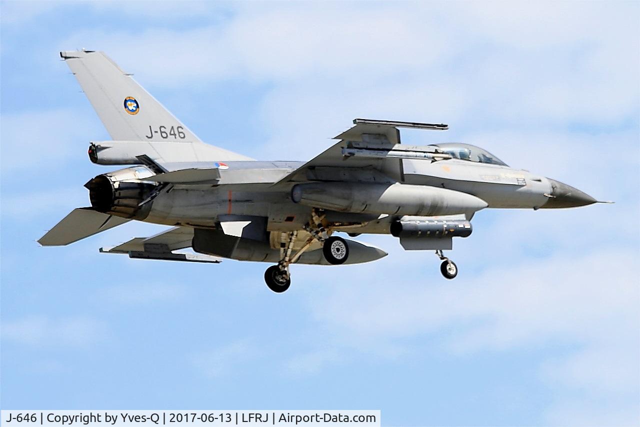J-646, Fokker F-16AM Fighting Falcon C/N 6D-78, Fokker F-16AM Fighting Falcon, On final rwy 08, Landivisiau Naval Air Base (LFRJ) Tiger Meet 2017