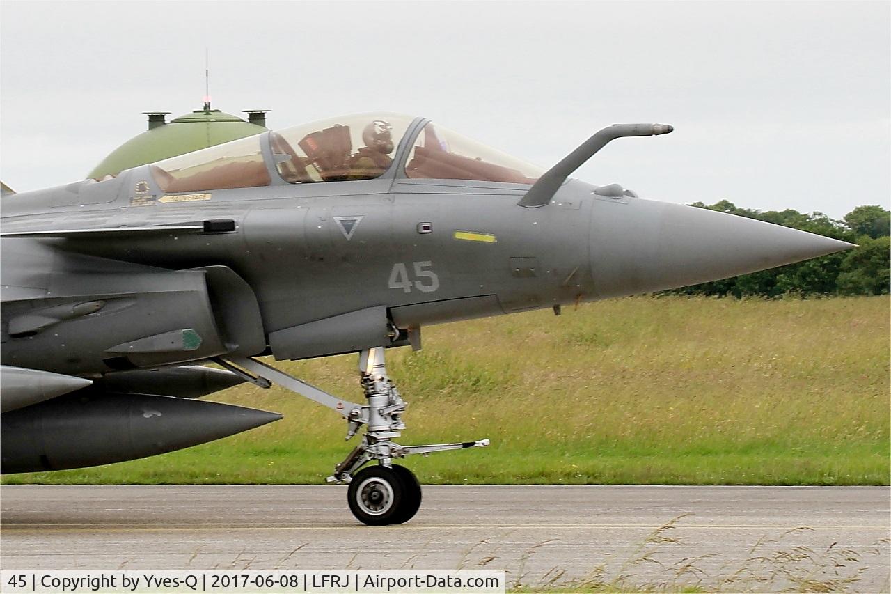 45, 2015 Dassault Rafale M C/N 45, Dassault Rafale M, Taxiing to flight-line, Landivisiau Naval Air Base (LFRJ) Tiger Meet 2017