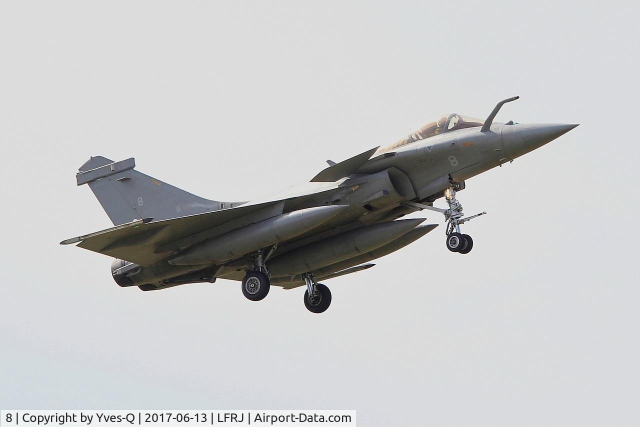 8, Dassault Rafale M C/N 8, Dassault Rafale M, Short approach rwy 08, Landivisiau Naval Air Base (LFRJ) Tiger Meet 2017
