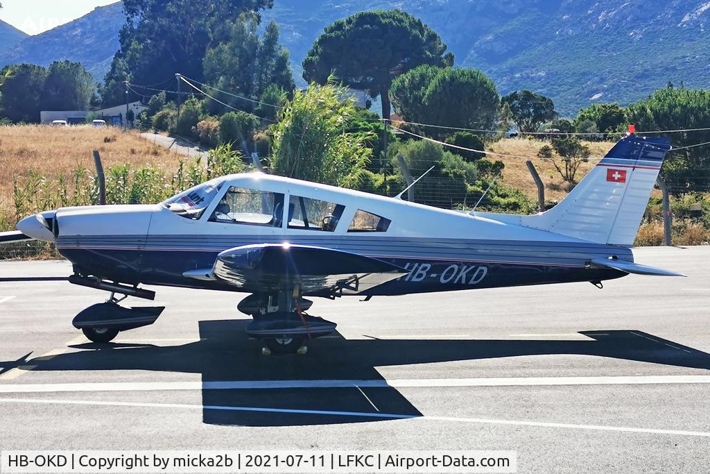 HB-OKD, 1972 Piper PA-28-180 Cherokee C/N 28-7205182, Parked