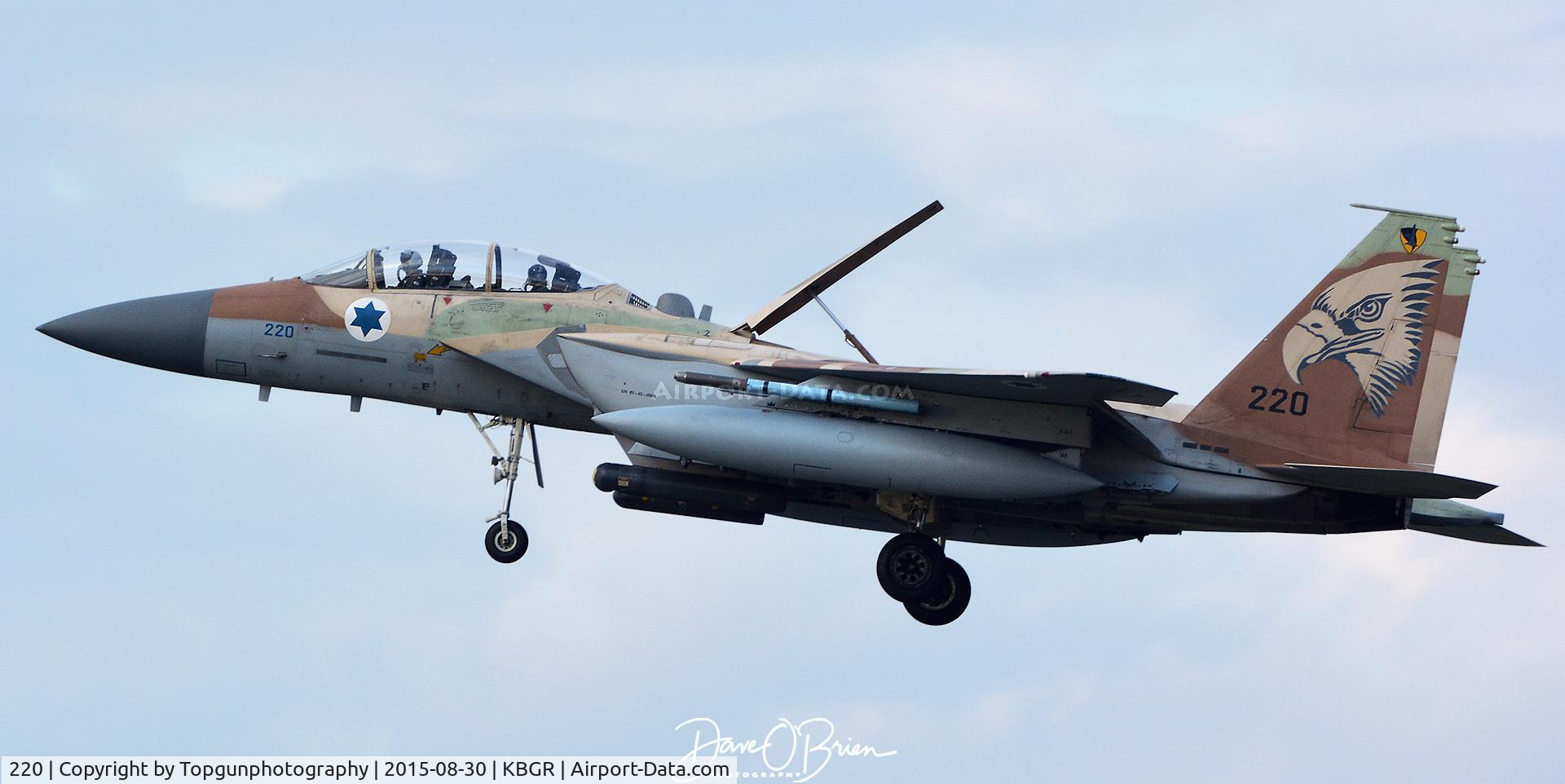 220, 1994 McDonnell Douglas F-15I Ra'am C/N 1294/1007, Stop over at BGR on their way to Nellis