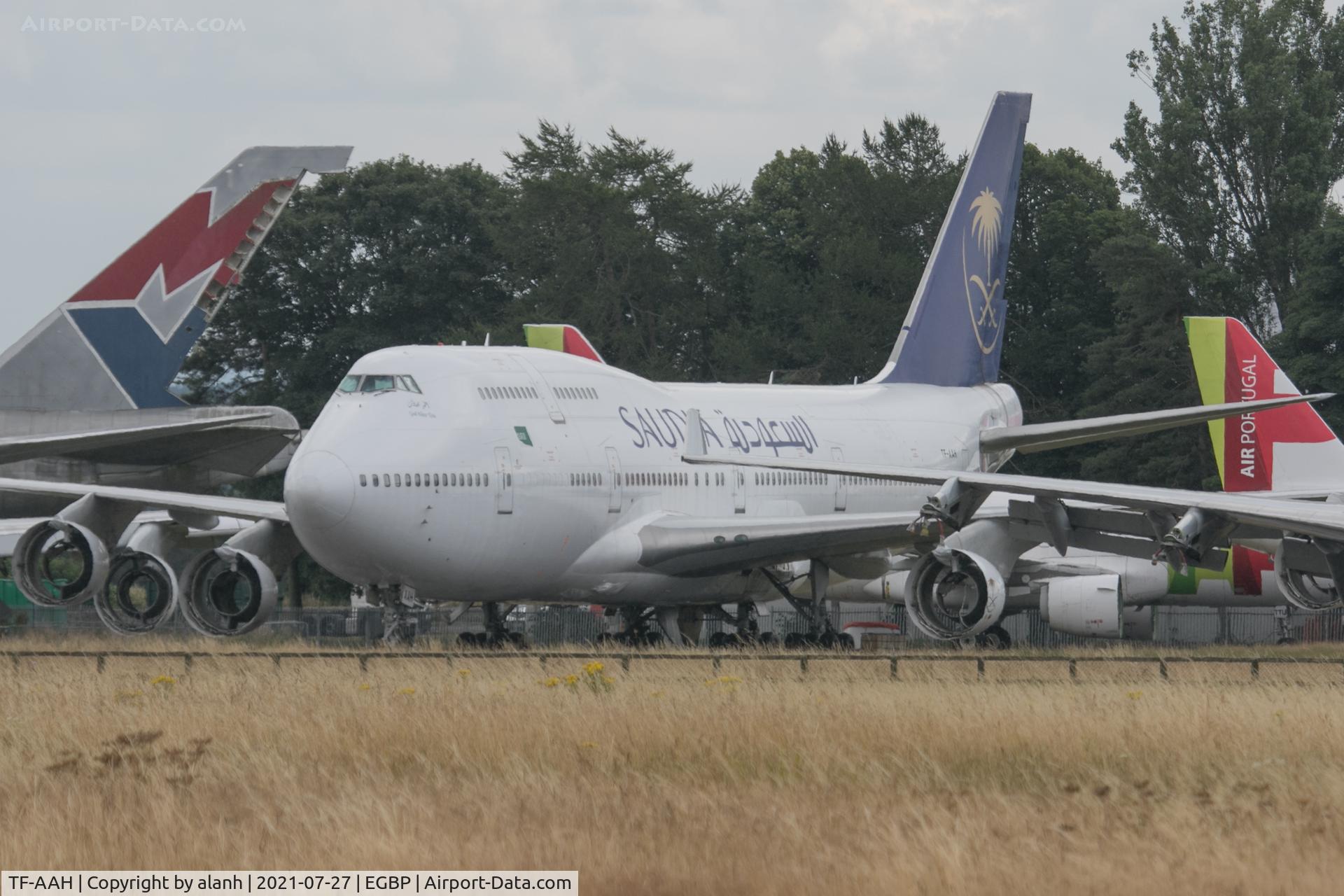 TF-AAH, 2002 Boeing 747-4H6 C/N 29901, Owned by Air Atlanta, Icelandic but operated for Saudia until withdrawal in 2020; stored at Kemble for scrapping
