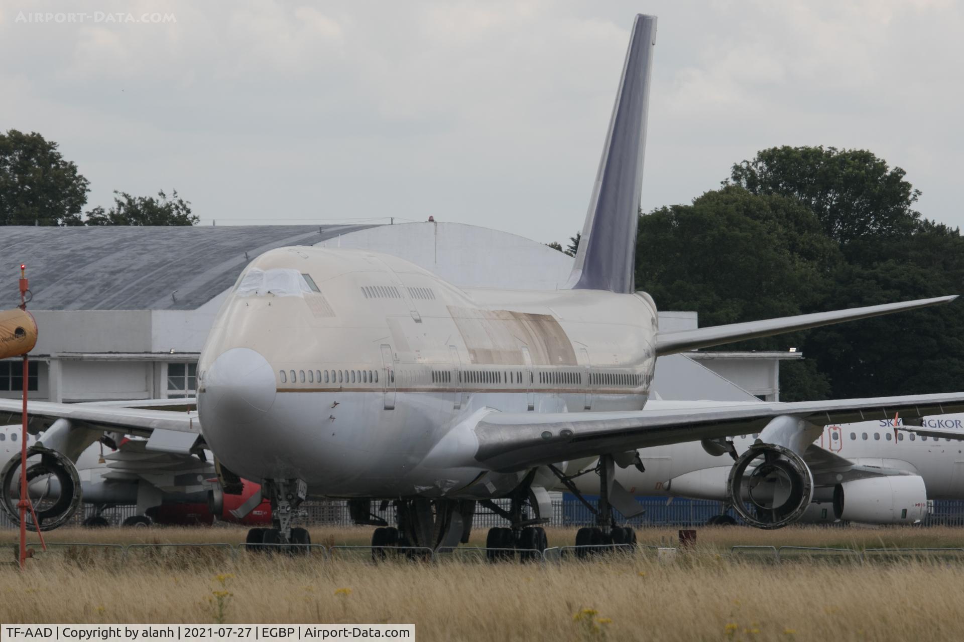 TF-AAD, 1997 Boeing 747-4H6 C/N 28426, Stored at Kemble for scrapping
