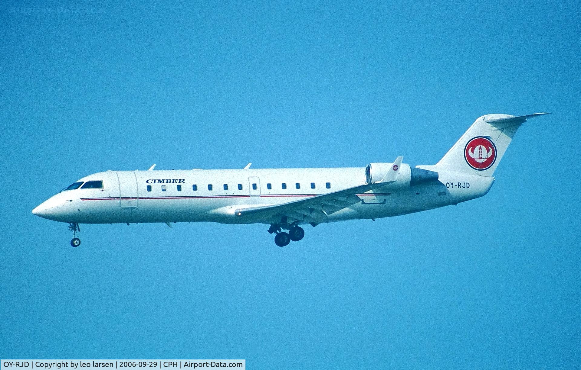 OY-RJD, 1993 Canadair CRJ-100LR (CL-600-2B19) C/N 7007, Copenhagen 29.9.2006