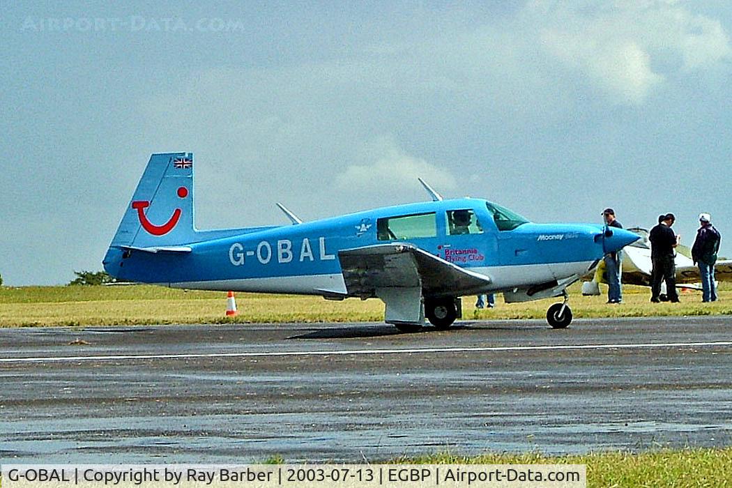 G-OBAL, 1986 Mooney M20J 201 C/N 24-1601, G-OBAL   Mooney M.20J Model 201LM [24-1601] (Britannia Flying Club) Kemble~G 13/07/2003