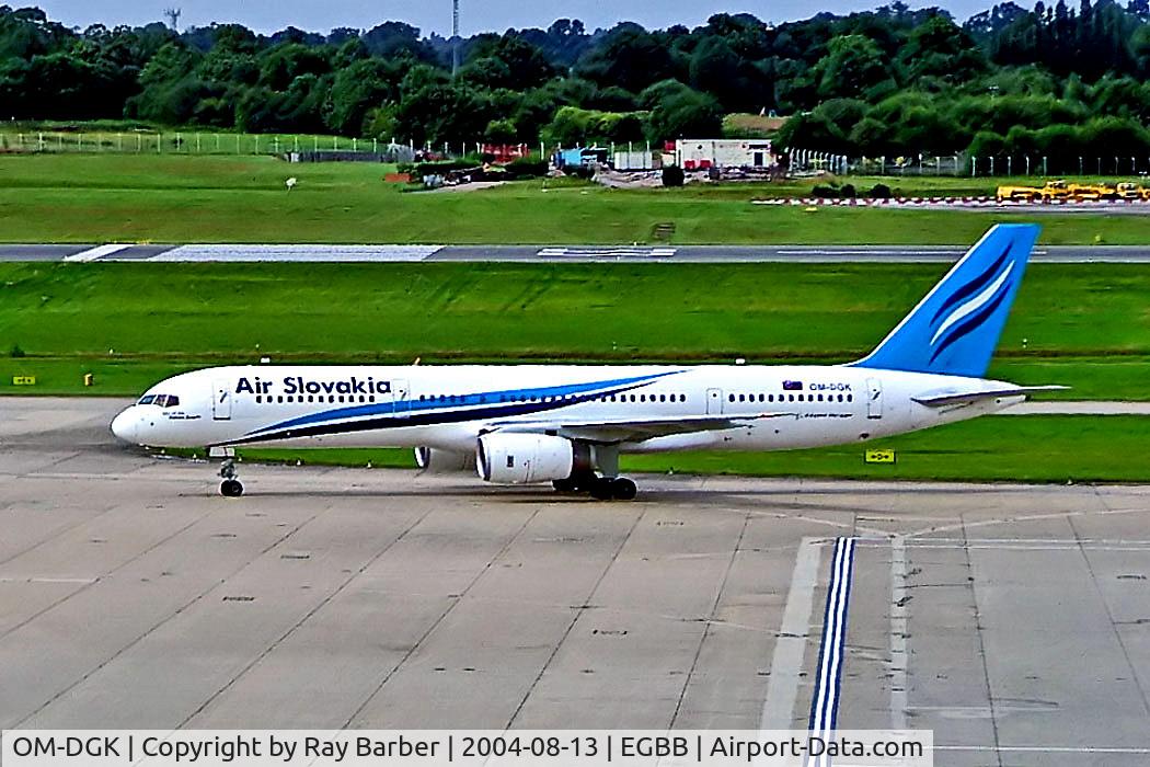 OM-DGK, 1990 Boeing 757-236 C/N 24772, OM-DGK   Boeing 757-236 [24772] (Air Slovakia) Birmingham Int'l~G 13/08/2004