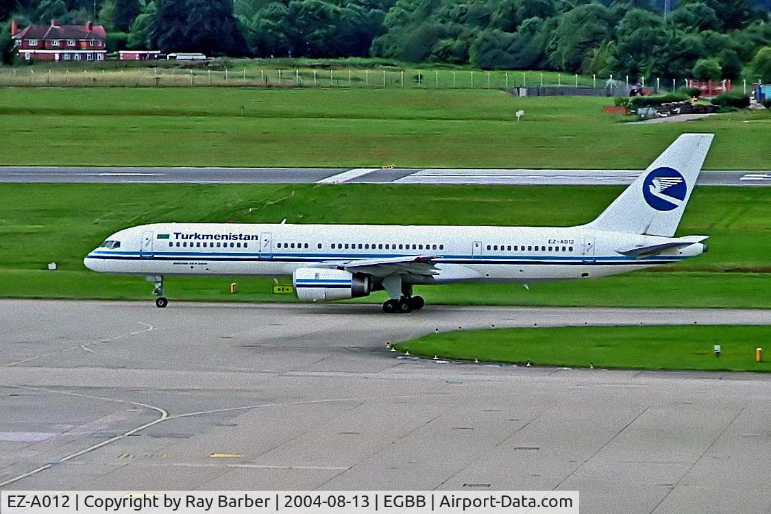 EZ-A012, 1996 Boeing 757-22K C/N 28337, EZ-A012   Boeing 757-22K [28337] (Turkmenistan Airlines) Birmingham Int'l~G 13/08/2004