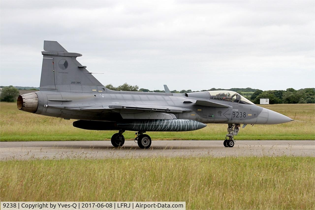 9238, Saab JAS-39C Gripen C/N 39238, Saab JAS-39C Gripen, Taxiing to flight line, Landivisiau Naval Air Base (LFRJ) Tiger Meet 2017