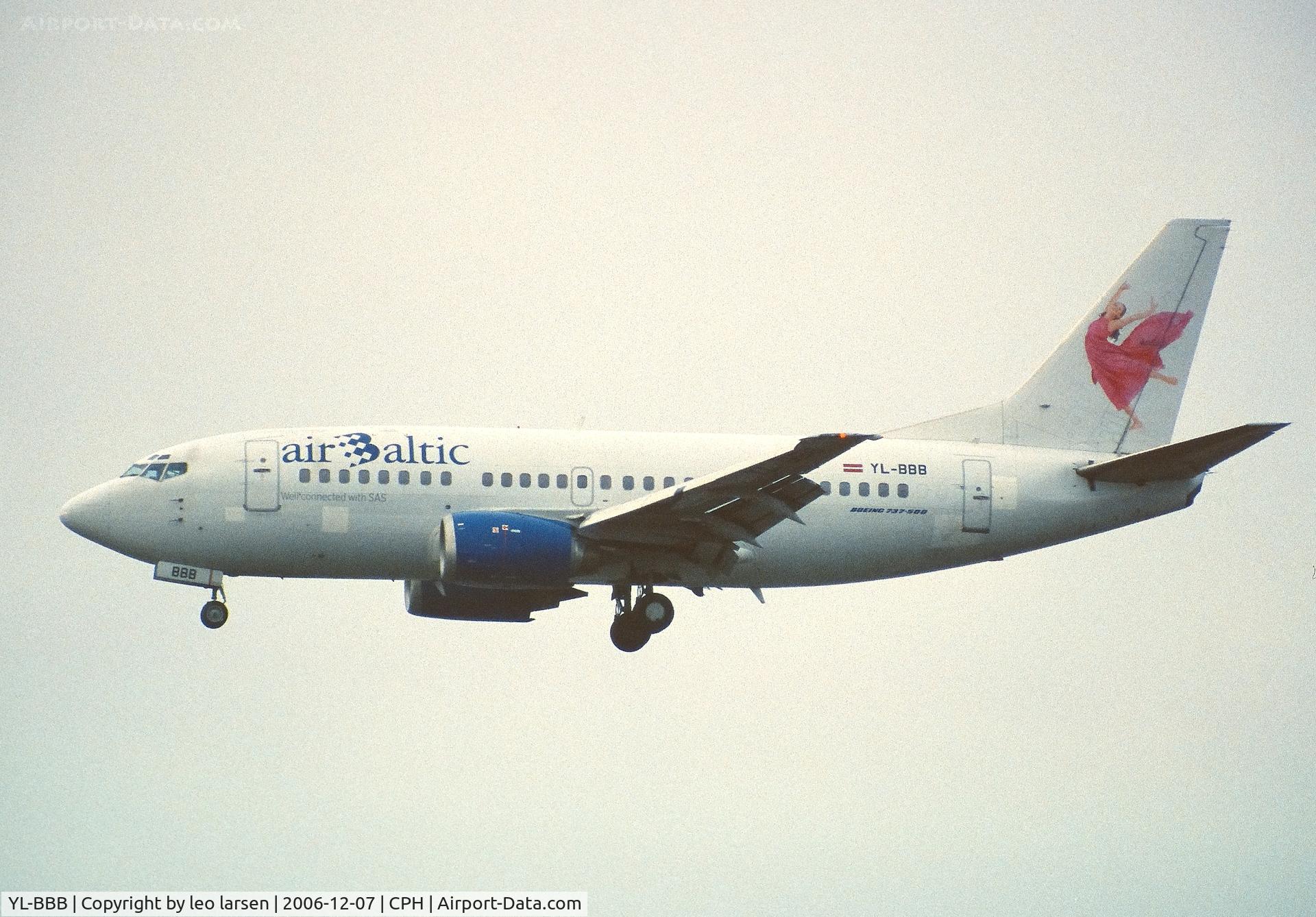 YL-BBB, 1991 Boeing 737-505 C/N 24273, Copenhagen 7.12.2006