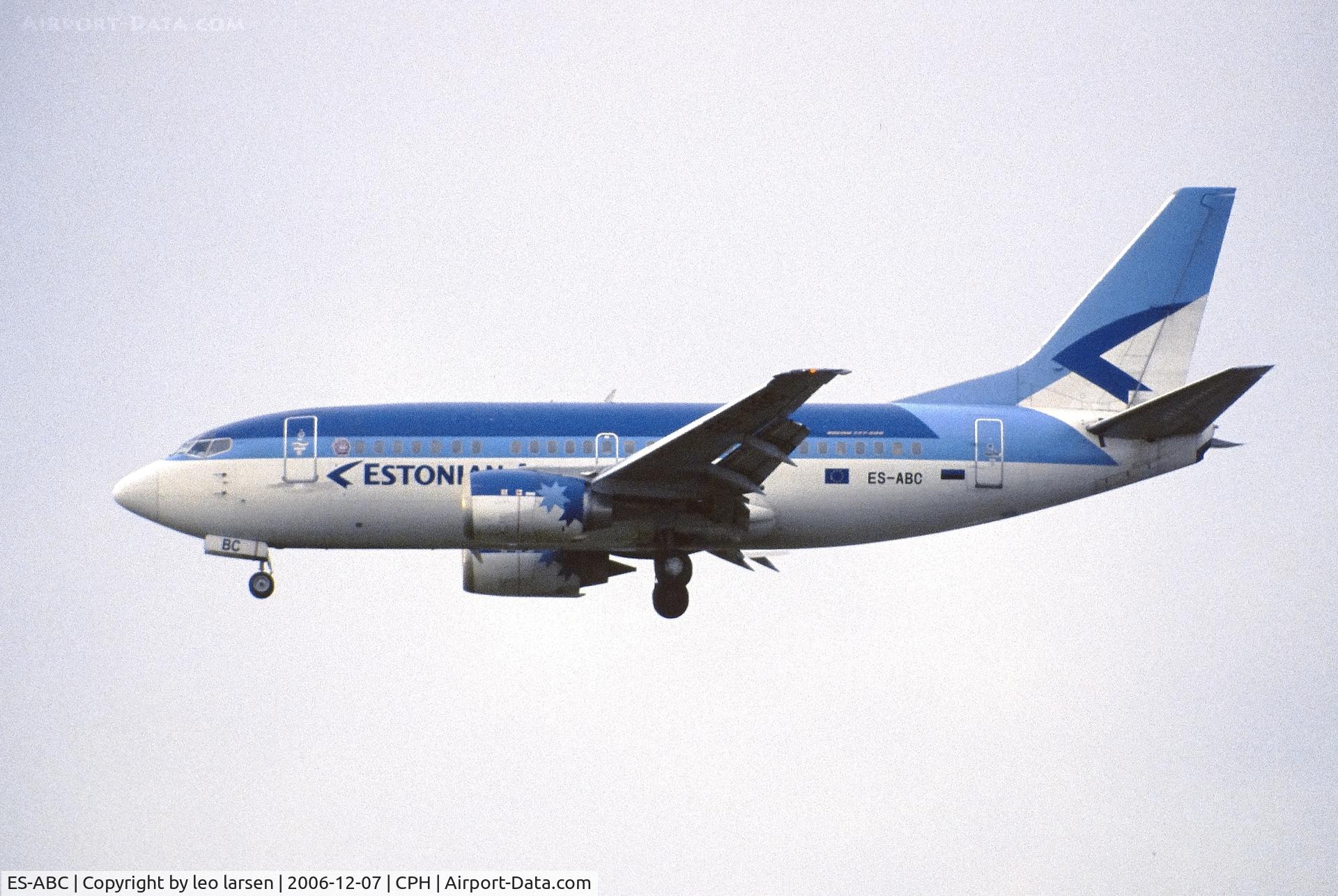 ES-ABC, 1995 Boeing 737-5Q8 C/N 26324, Copenhagen 7.12.2006