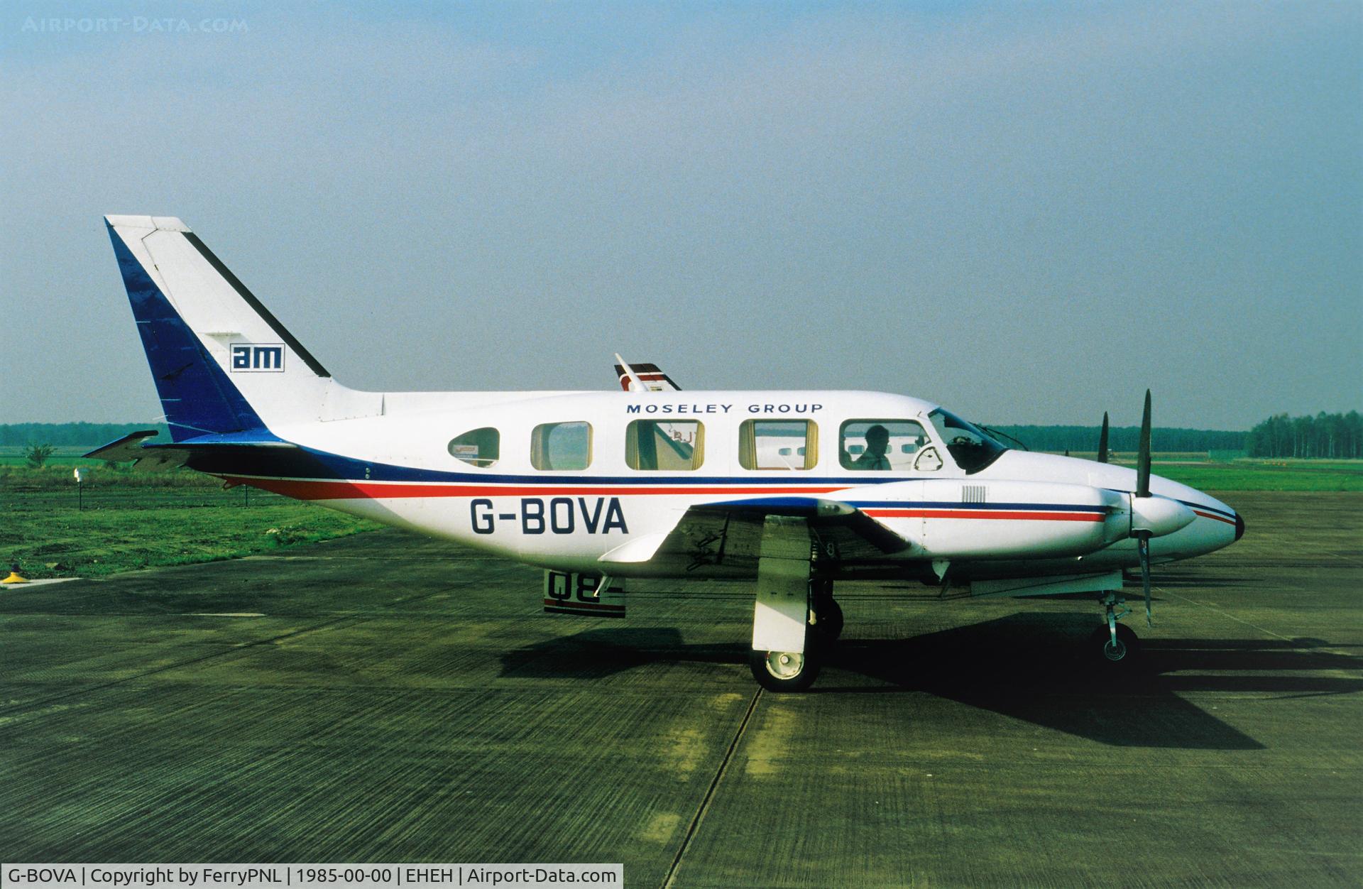 G-BOVA, 1976 Piper PA-31-310 Turbo Navajo Navajo C/N 31-7612078, Mosely Group Pa31, importer of Bova busses.