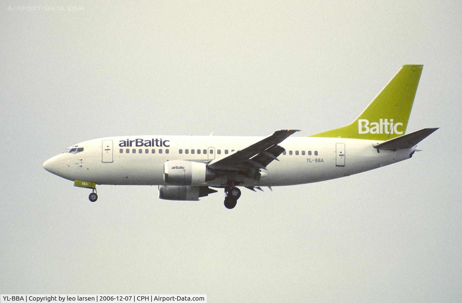 YL-BBA, 1991 Boeing 737-505 C/N 24646, Copenhagen 7.12.2006
