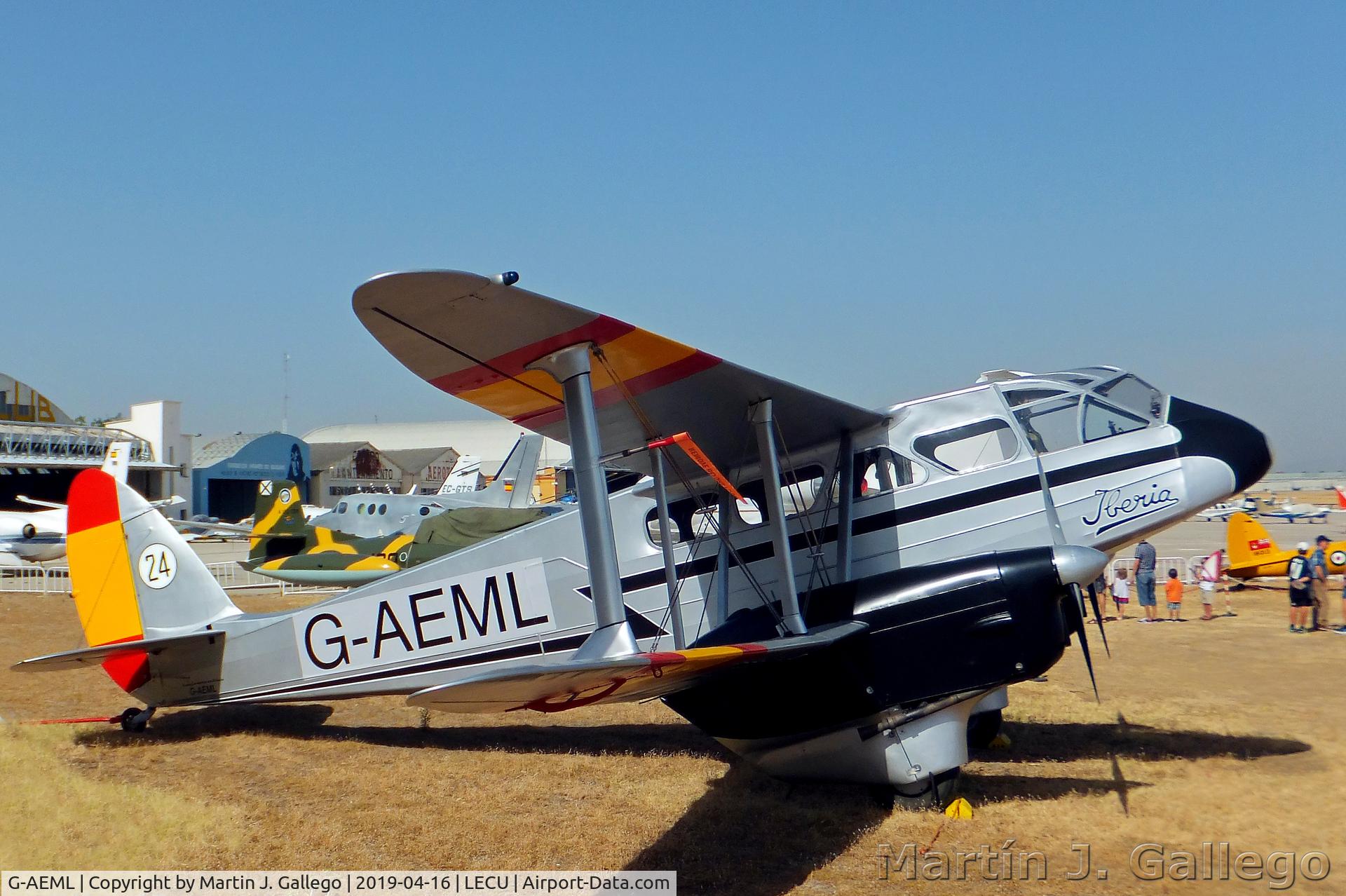 G-AEML, 1936 De Havilland DH-89A Dragon Rapide C/N 6337, Painted as Iberia 1940 livery