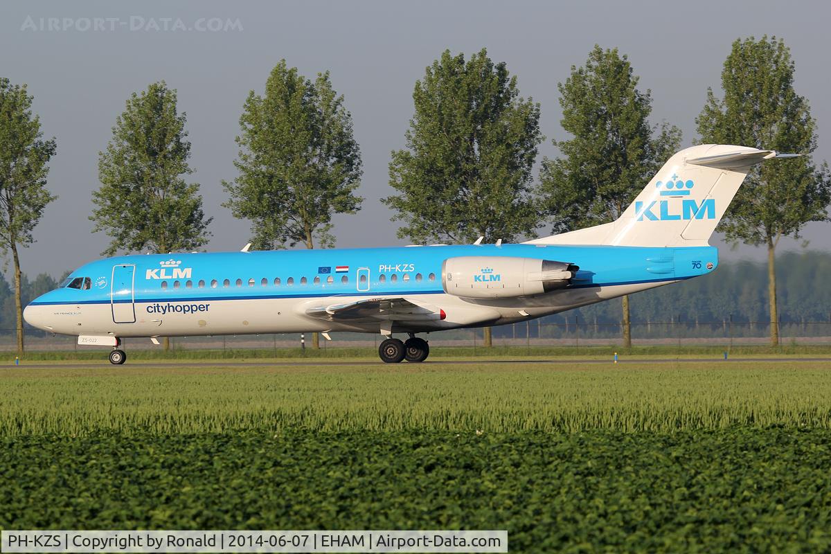 PH-KZS, 1995 Fokker F70 (F-28-0070) C/N 11540, at spl