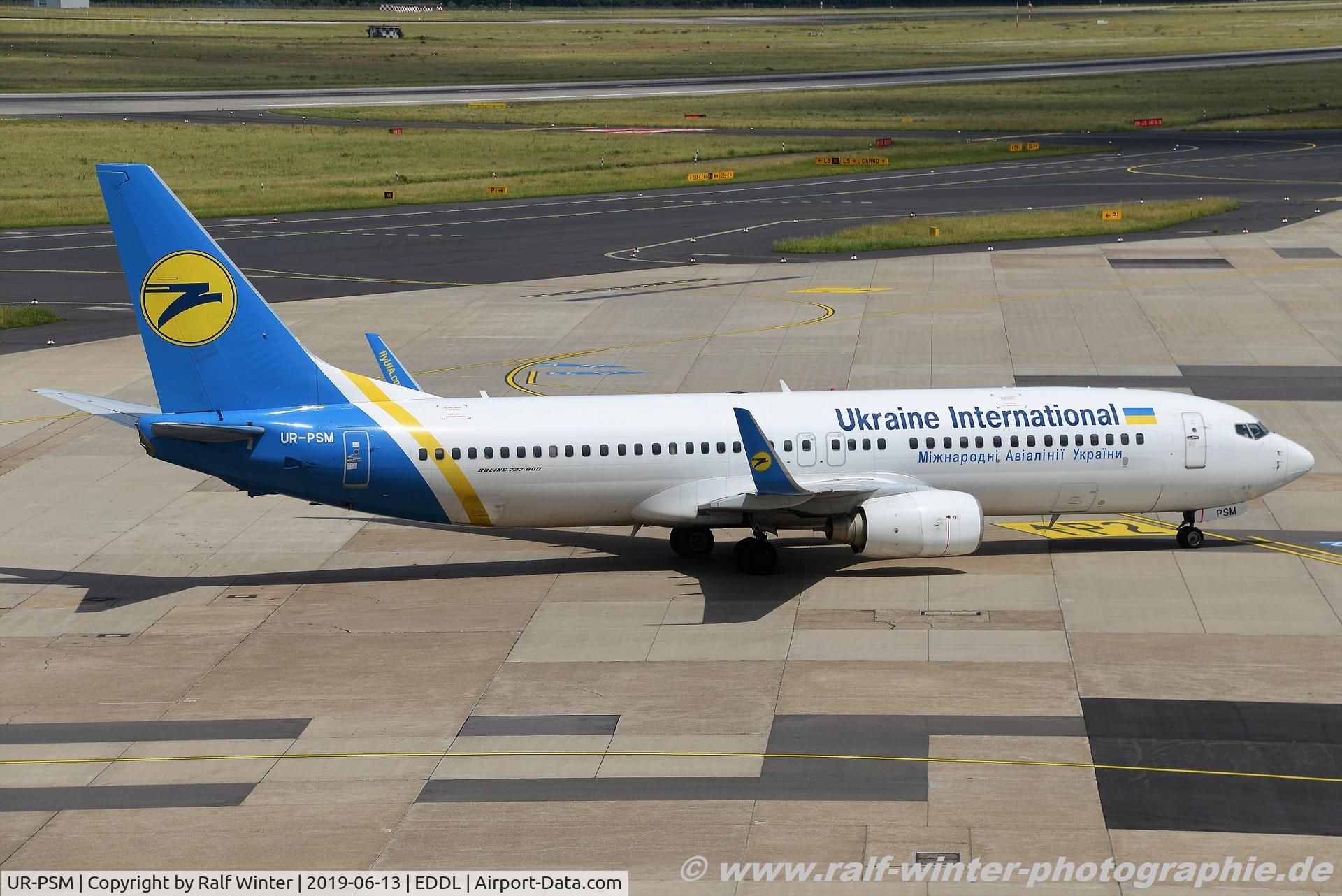 UR-PSM, 2009 Boeing 737-8FZ C/N 29674, Boeing 737-8FZ(W) - PS AUI Ukraine International Airlines - 29674 - UR-PSM - 13.06.2019 - DUS