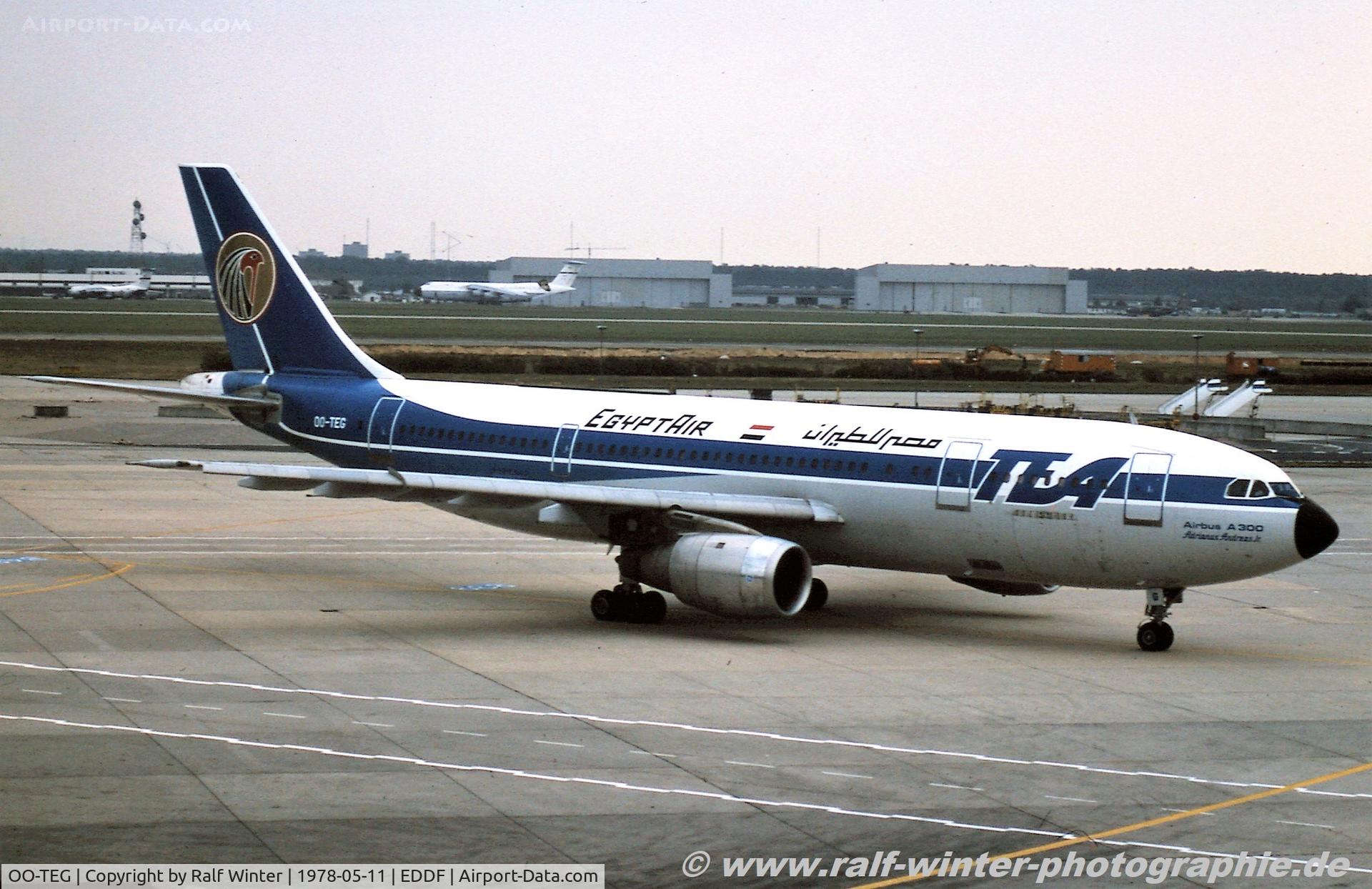 OO-TEG, 1975 Airbus A300B4-2C C/N 17, Airbus A300B4-100 - Eqypt Air - 017 - OO-TEG - 1978 - FRA