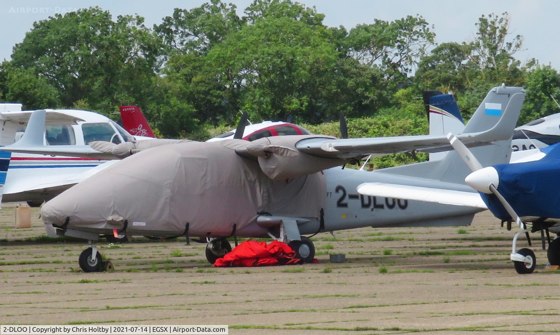 2-DLOO, 1980 Tecnam P-2006T C/N 097, Parked and covered at North Weald