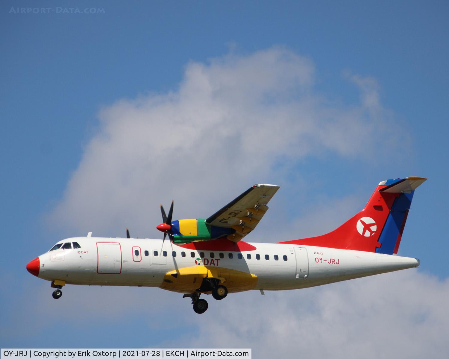 OY-JRJ, 1987 ATR 42-320 C/N 036, OY-JRJ landing rw 22L