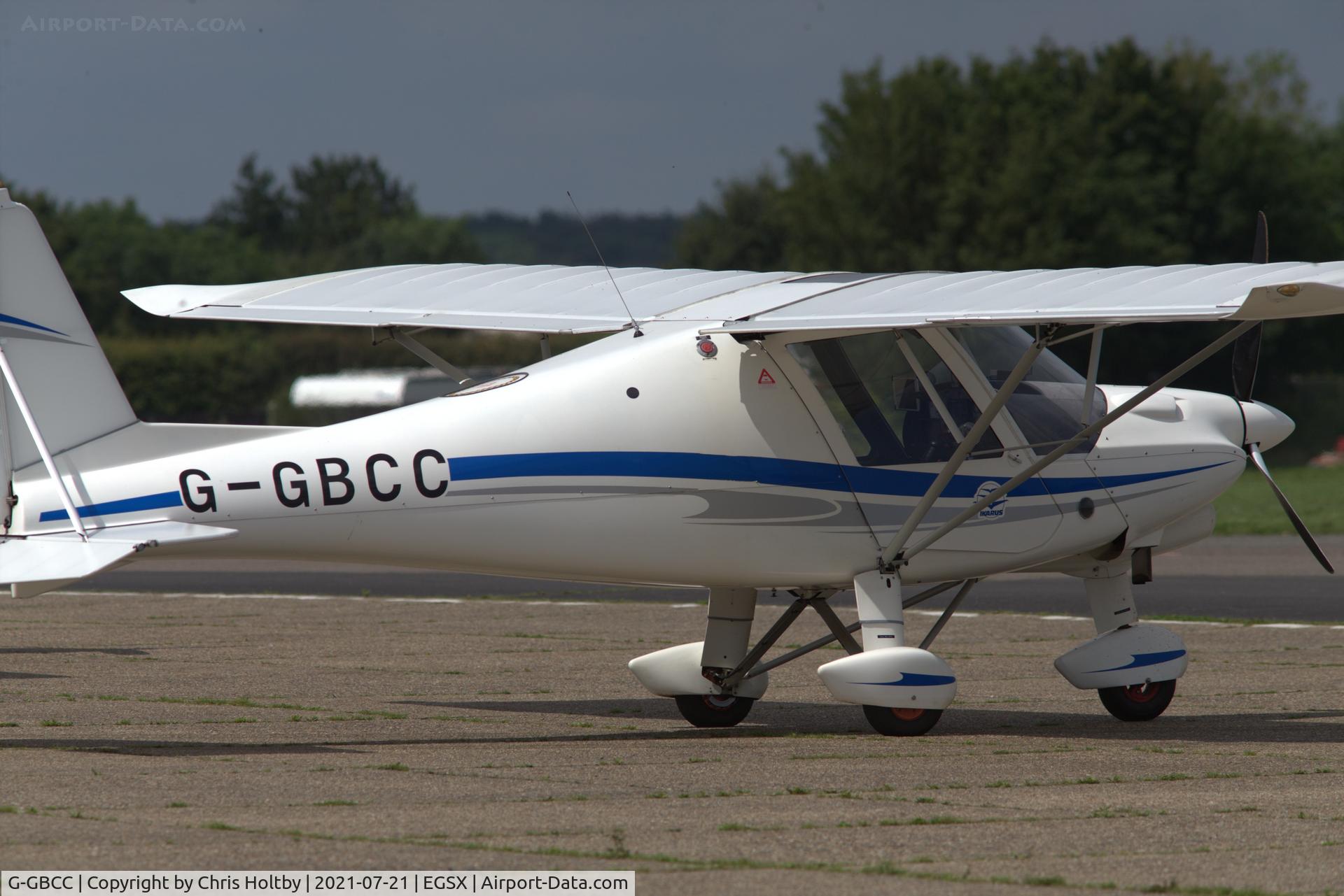 G-GBCC, 2010 Comco Ikarus C42 FB100 C/N 1010-7125, Parked at its home base at North Weald