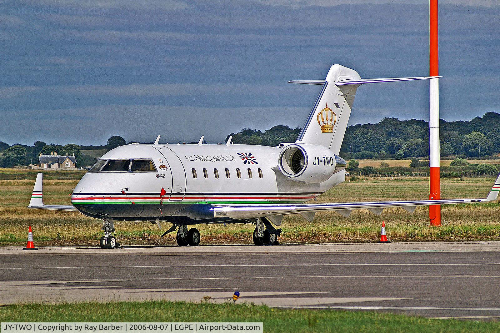 JY-TWO, 2000 Bombardier Challenger 604 (CL-600-2B16) C/N 5443, JY-TWO   Bombardier Challenger 604 [5443] Inverness (Dalcross)~G 07/08/2006